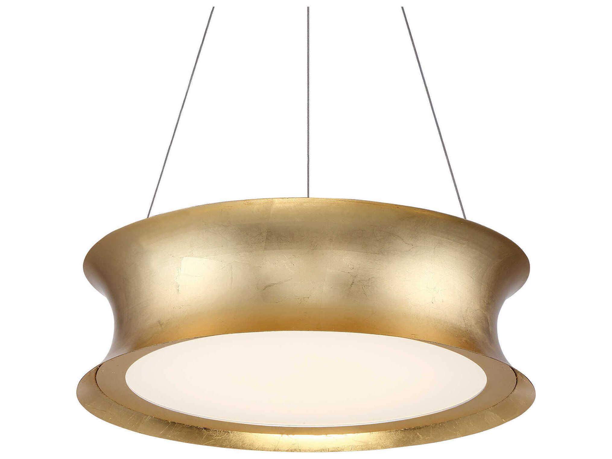Modern Forms Tango 1-Light Gold Leaf Glass LED Round Pendant