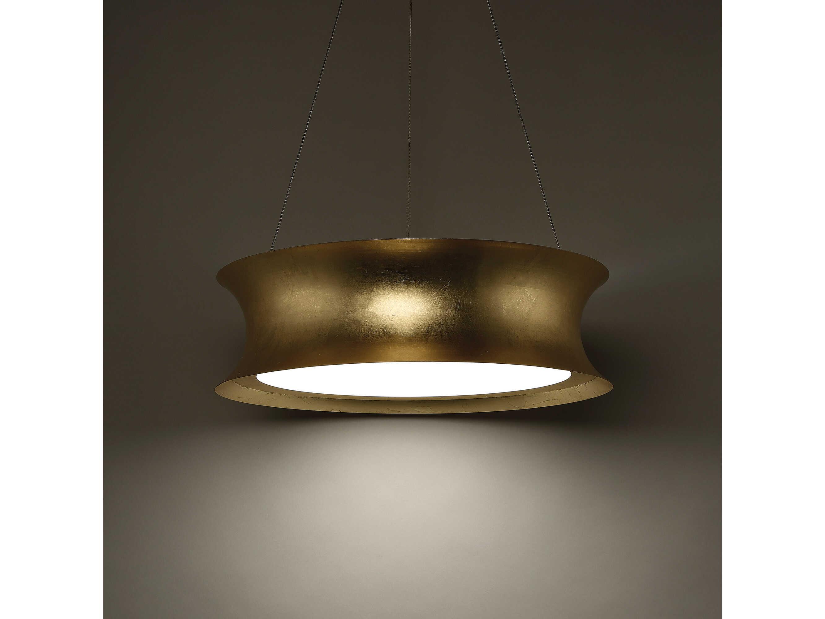 Modern Forms Tango 1-Light Gold Leaf Glass LED Round Pendant