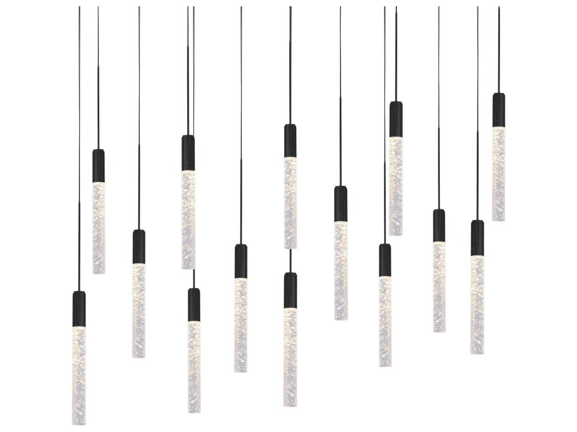 Modern Forms Magic 14-Light Black Linear Island Pendant