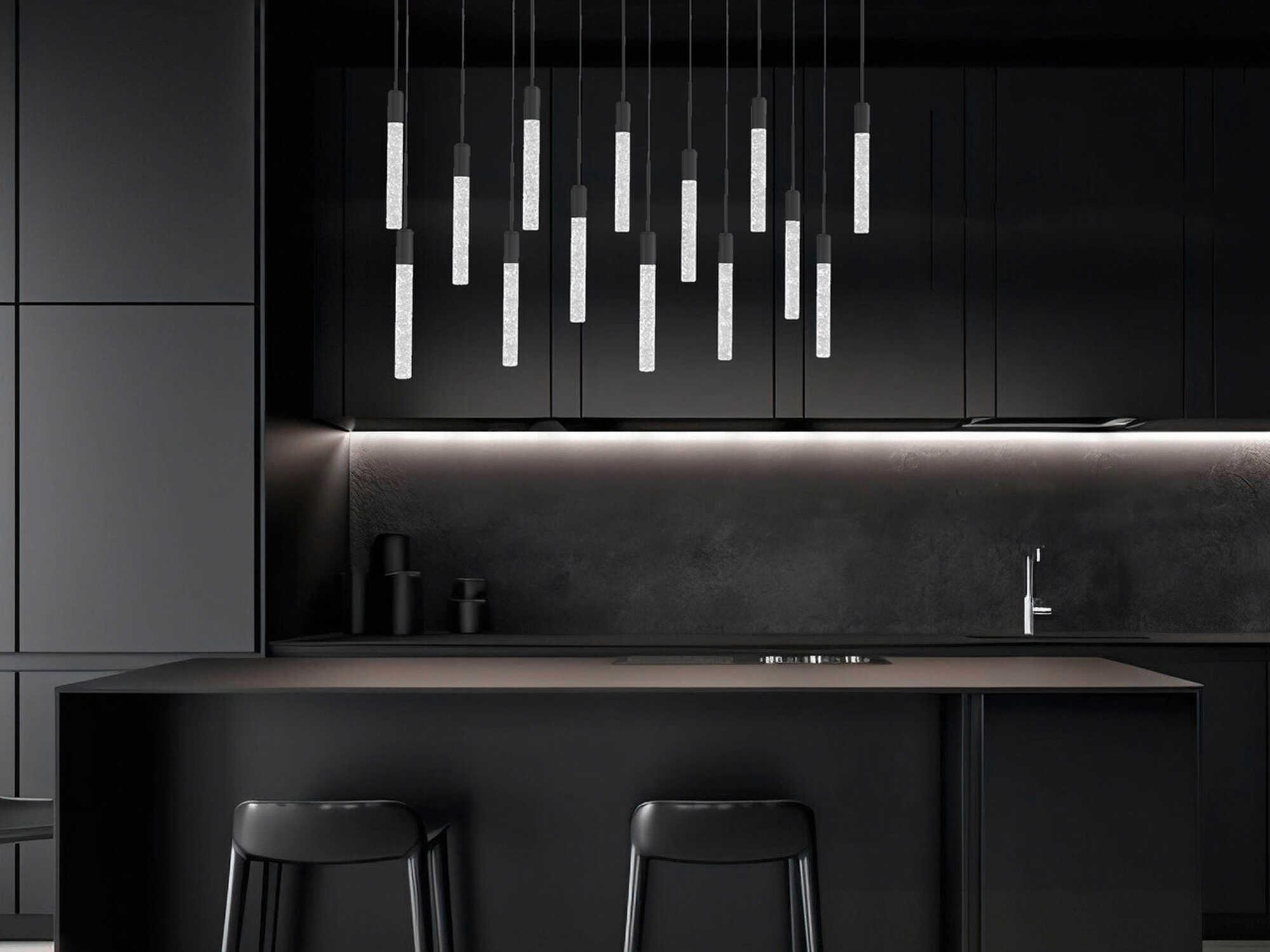 Modern Forms Magic 14-Light Black Linear Island Pendant