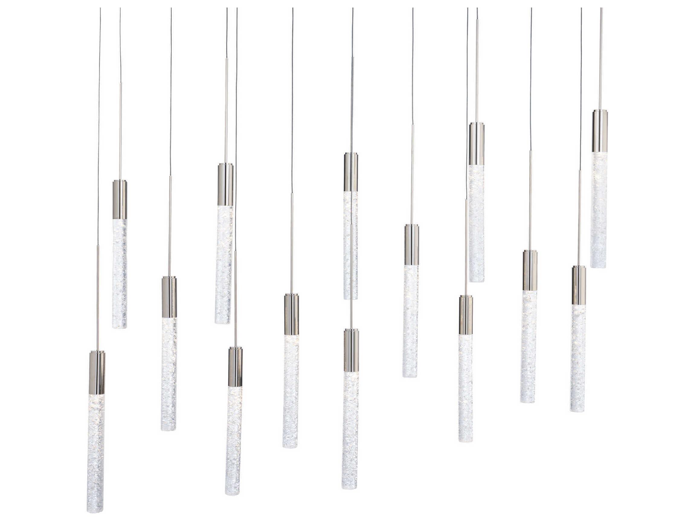 Modern Forms Magic 14-Light Polished Nickel Linear Island Pendant