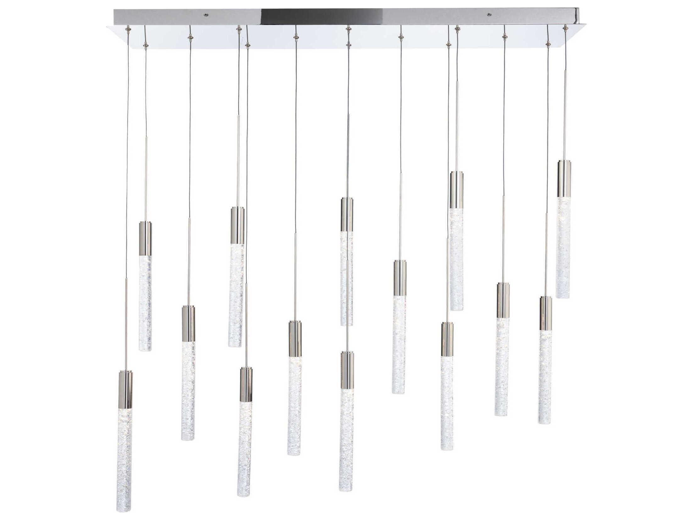 Modern Forms Magic 14-Light Polished Nickel Linear Island Pendant
