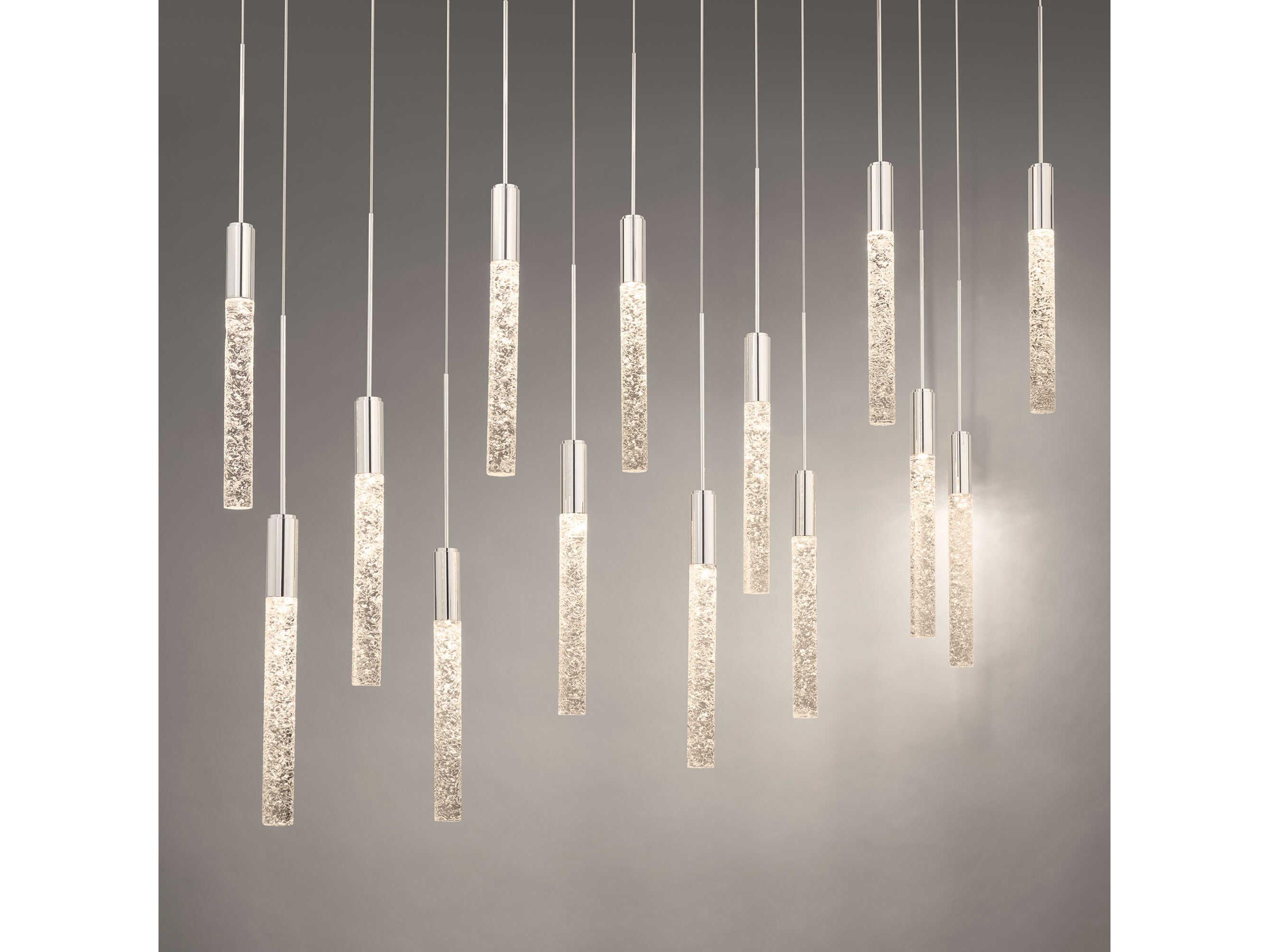 Modern Forms Magic 14-Light Polished Nickel Linear Island Pendant