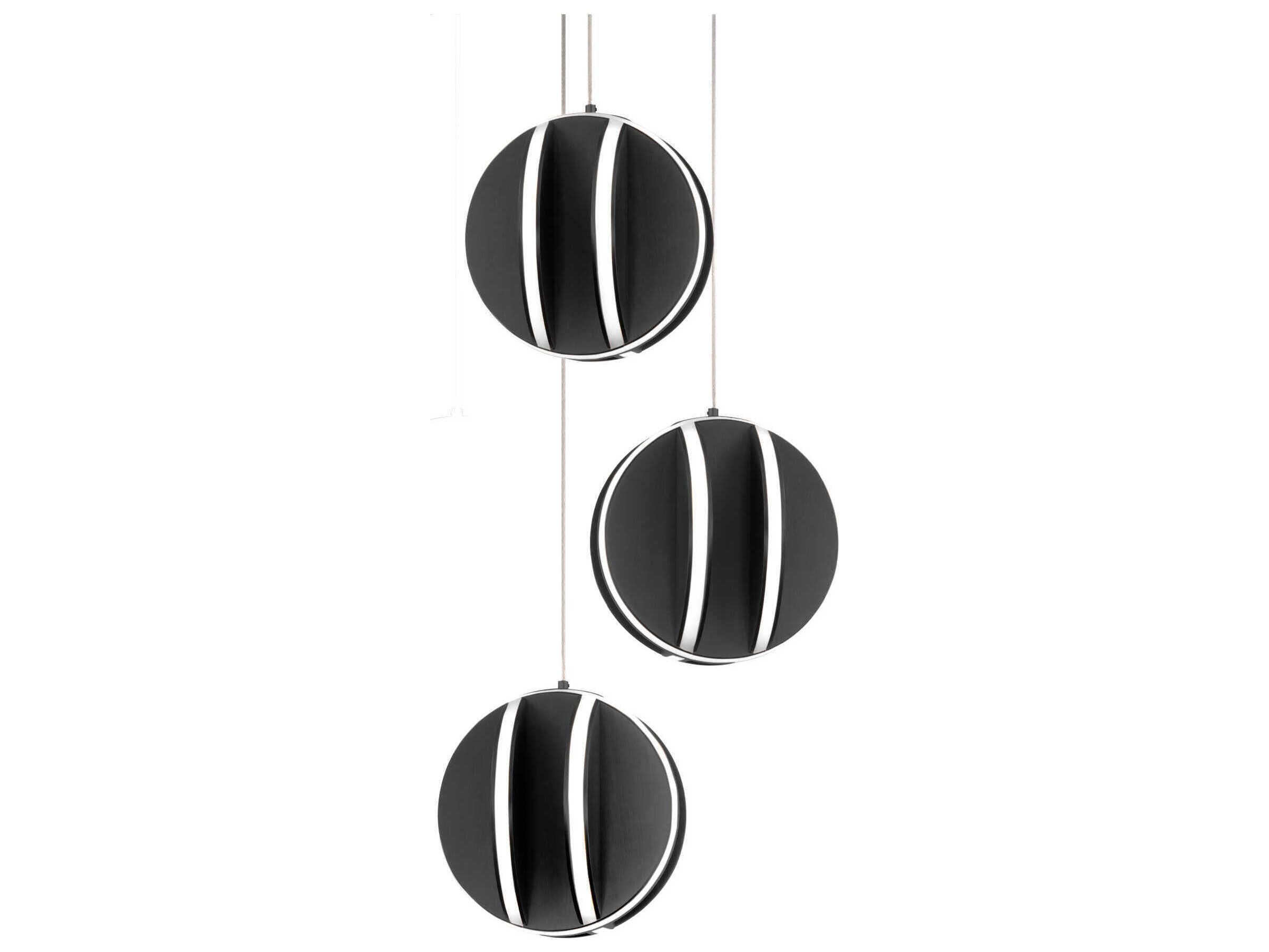 Modern Forms Carillion 3-Light Black LED Globe Mini Pendant