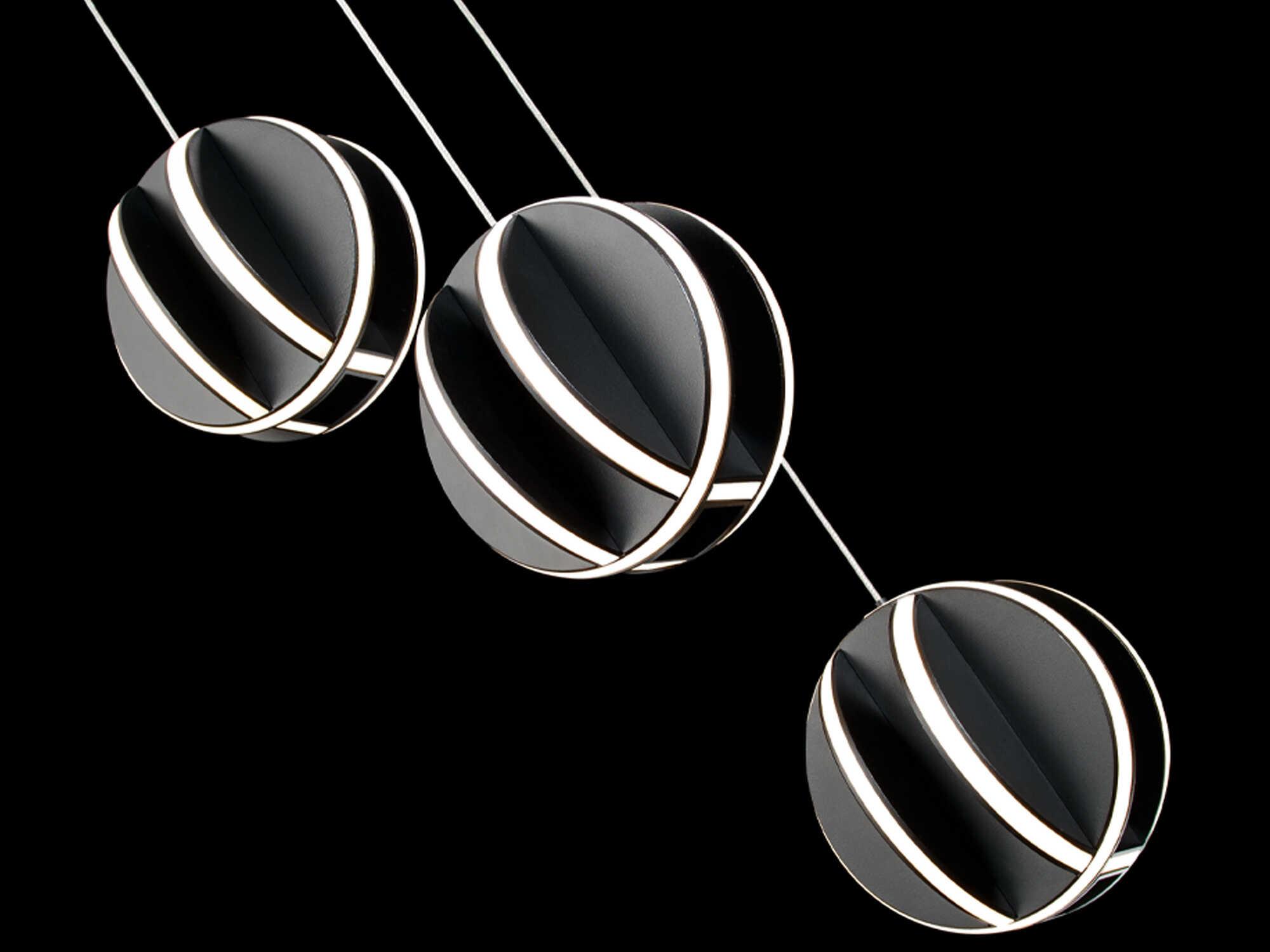 Modern Forms Carillion 3-Light Black LED Globe Mini Pendant