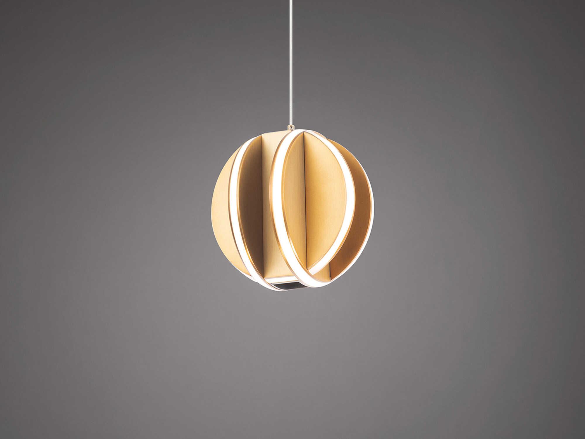 Modern Forms Carillion 1-Light Aged Brass LED Globe Mini Pendant