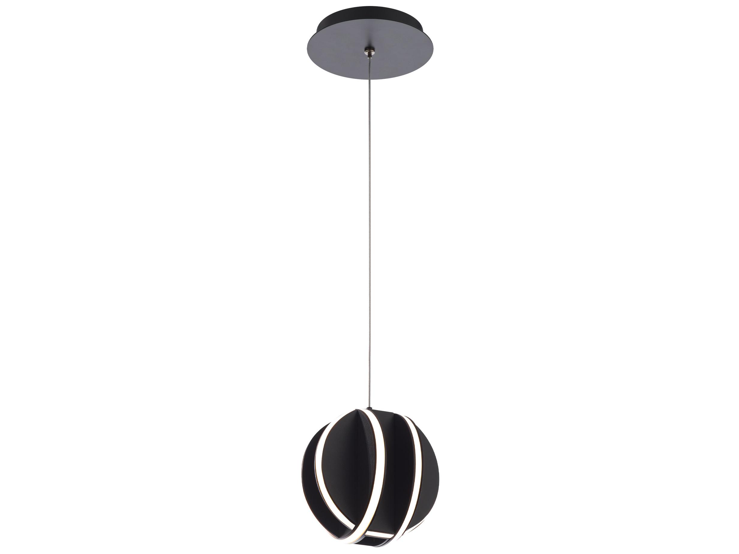 Modern Forms Carillion 1-Light Black LED Globe Mini Pendant