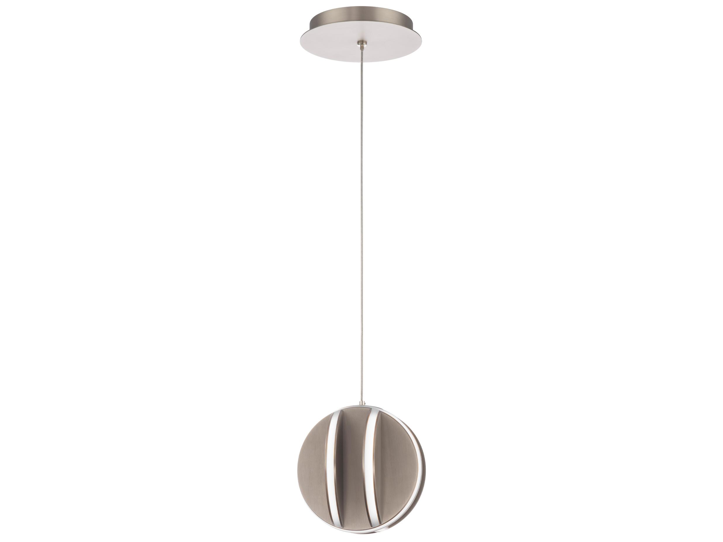 Modern Forms Carillion 1-Light Brushed Nickel LED Globe Mini Pendant