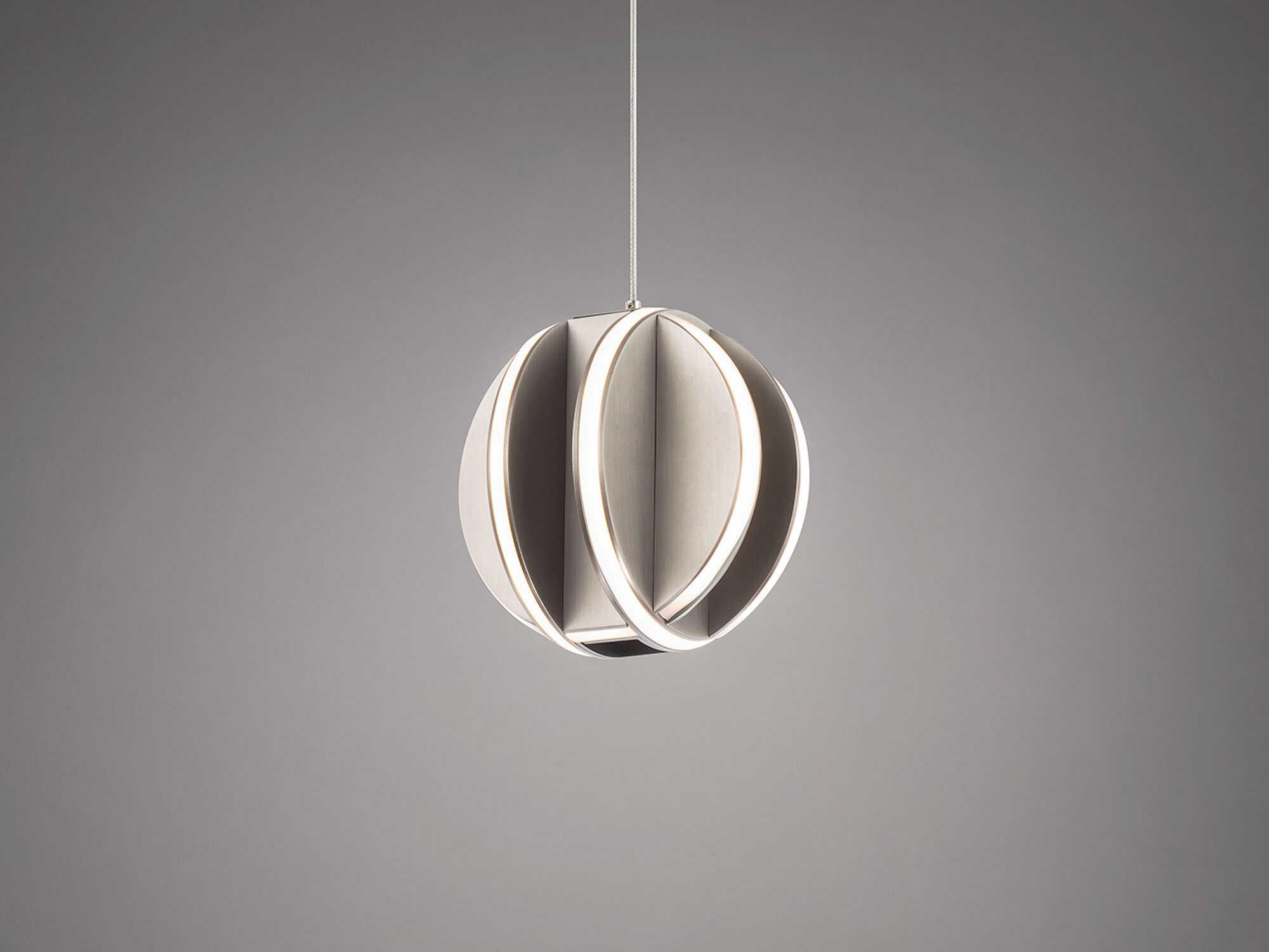 Modern Forms Carillion 1-Light Brushed Nickel LED Globe Mini Pendant
