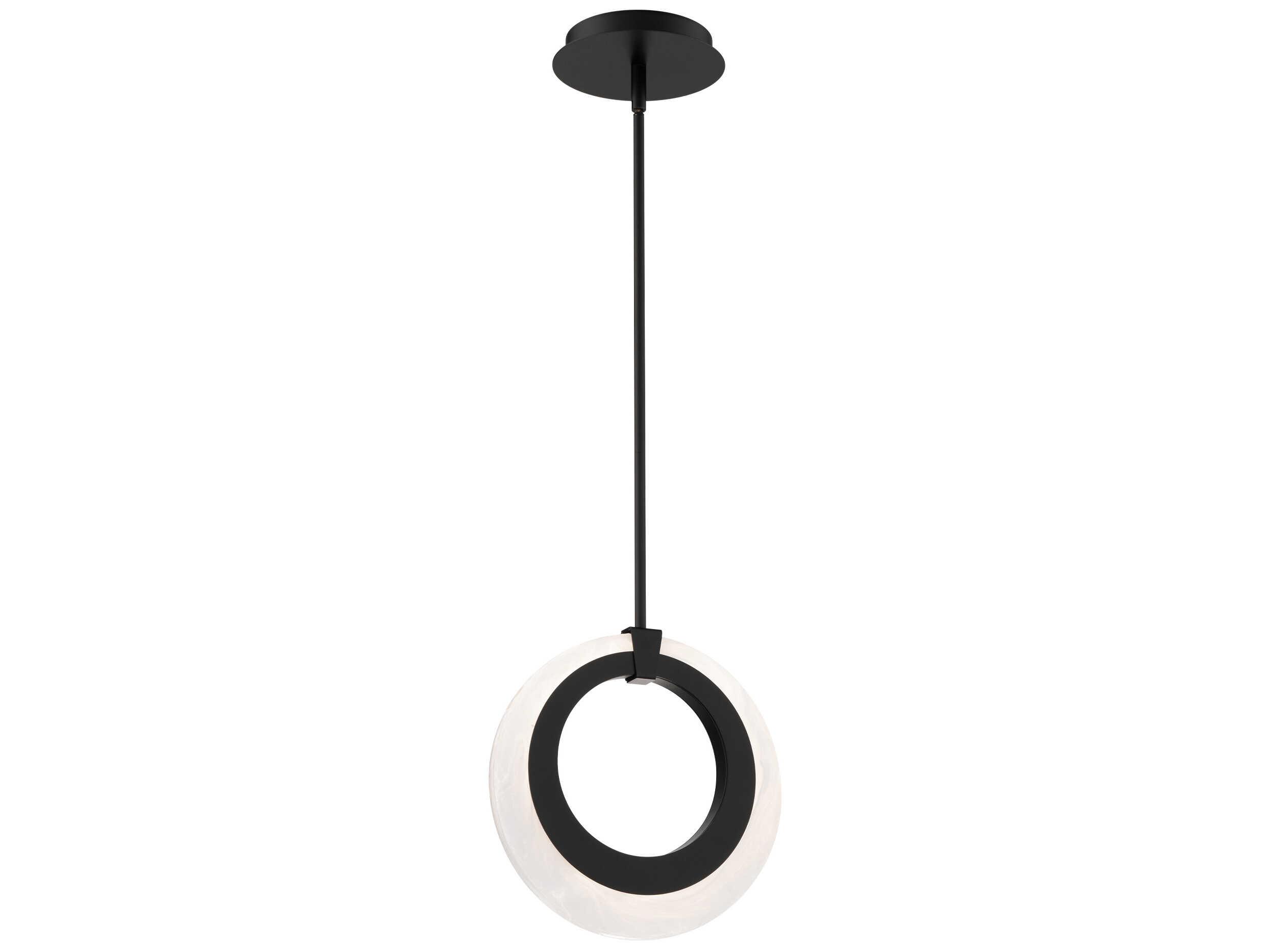 Modern Forms Serenity 1-Light Black Round Mini Pendant