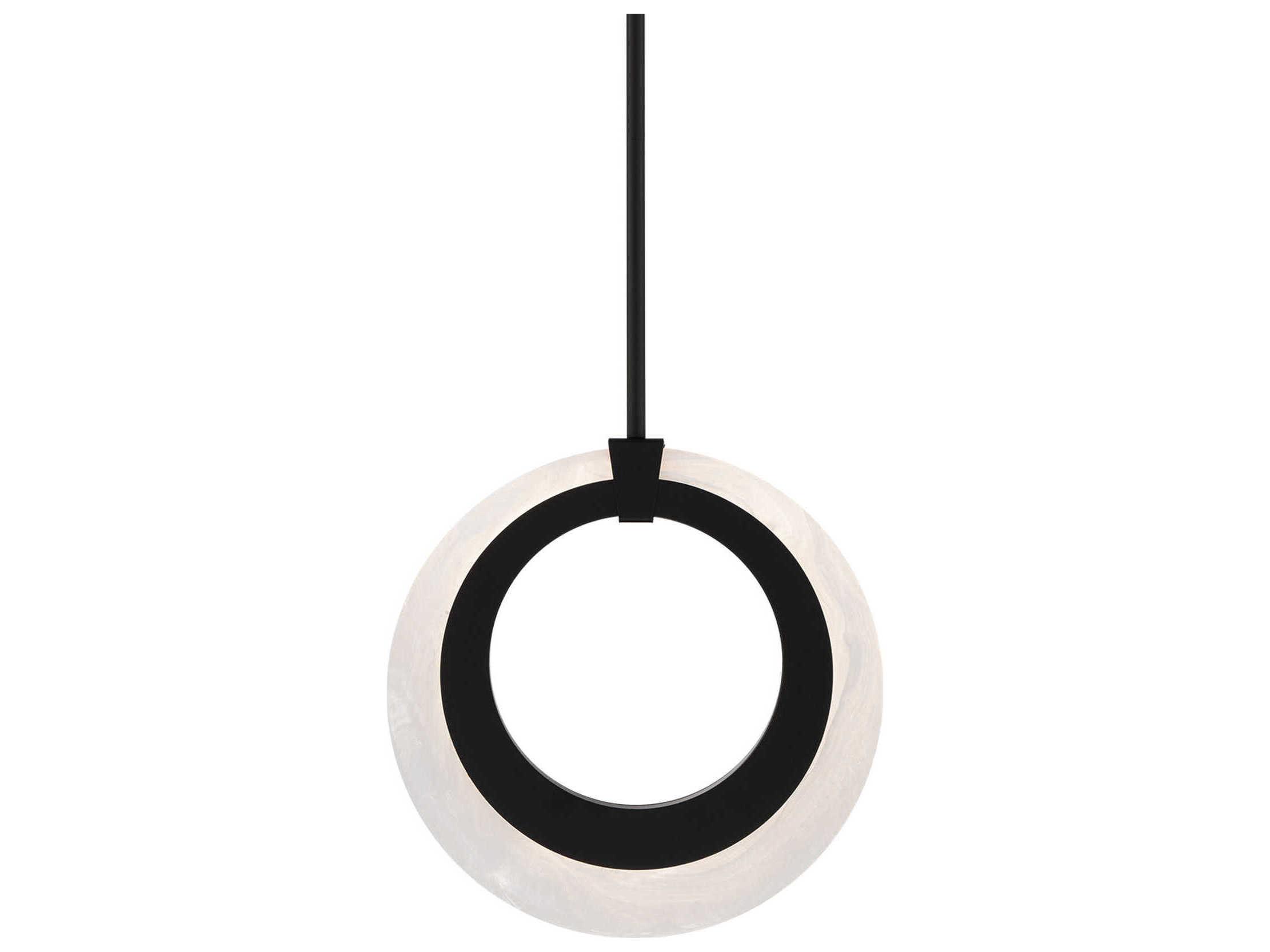Modern Forms Serenity 1-Light Black Round Mini Pendant