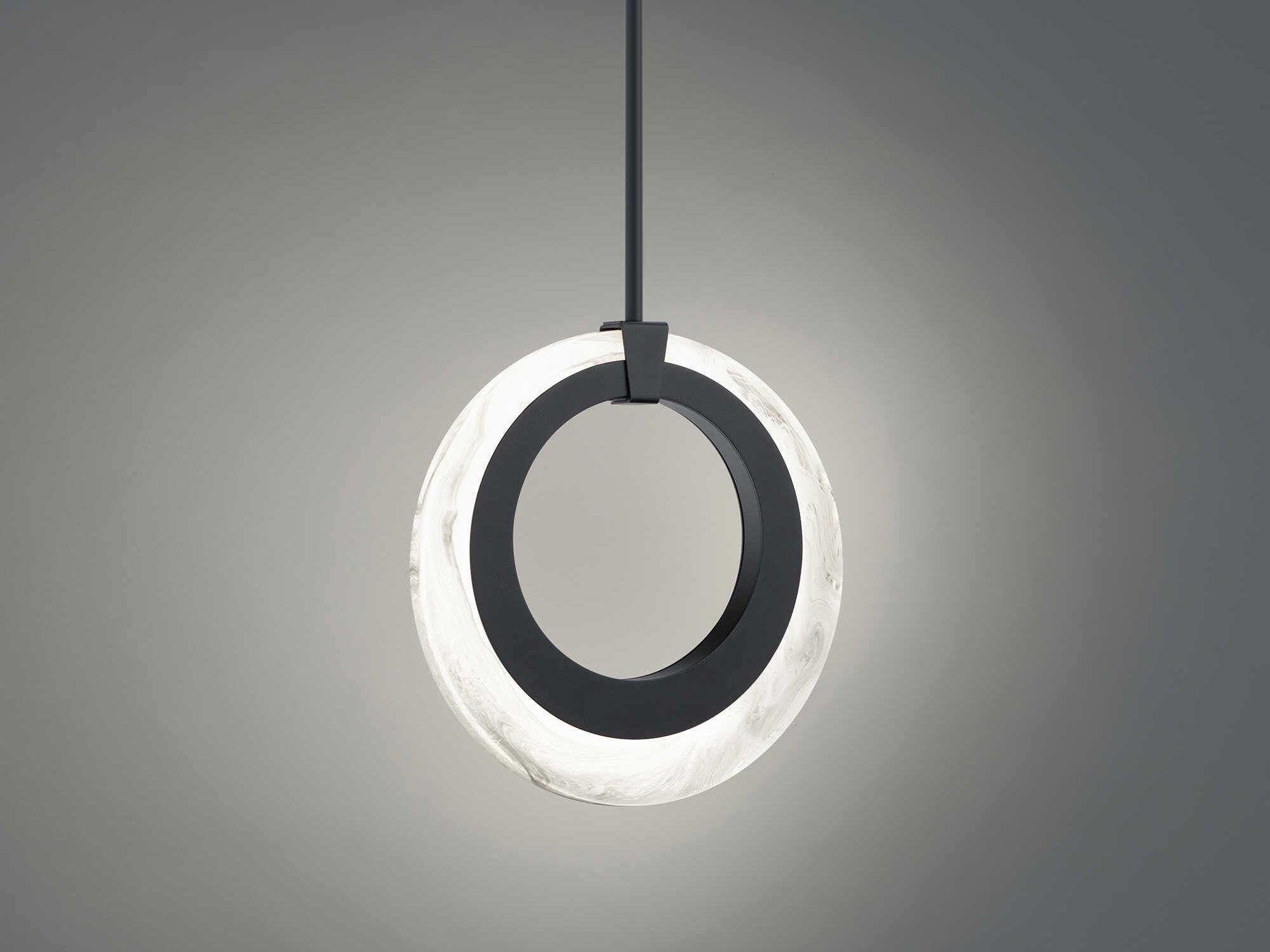 Modern Forms Serenity 1-Light Black Round Mini Pendant