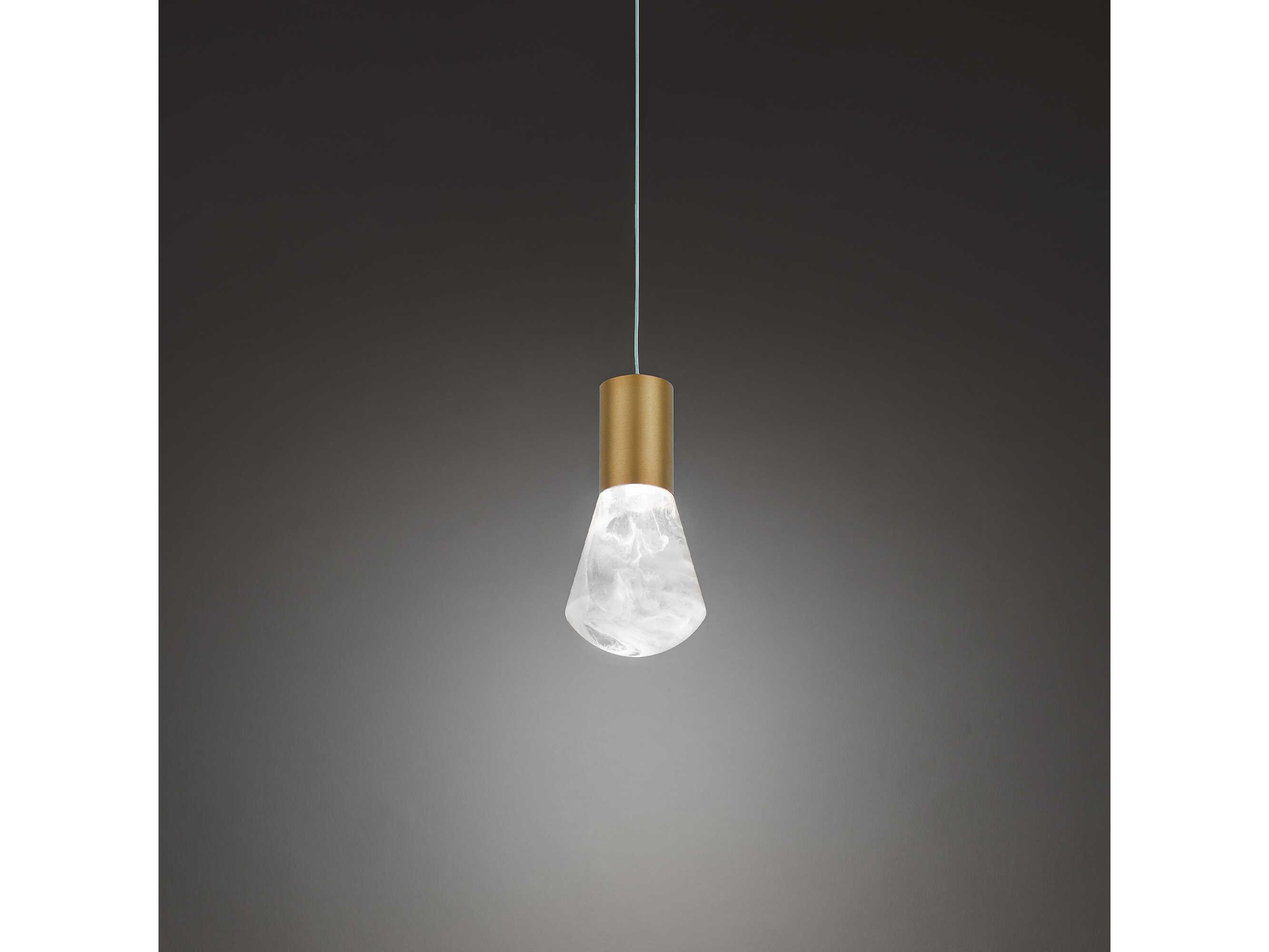 Modern Forms Plum 1-Light Aged Brass LED Mini Pendant