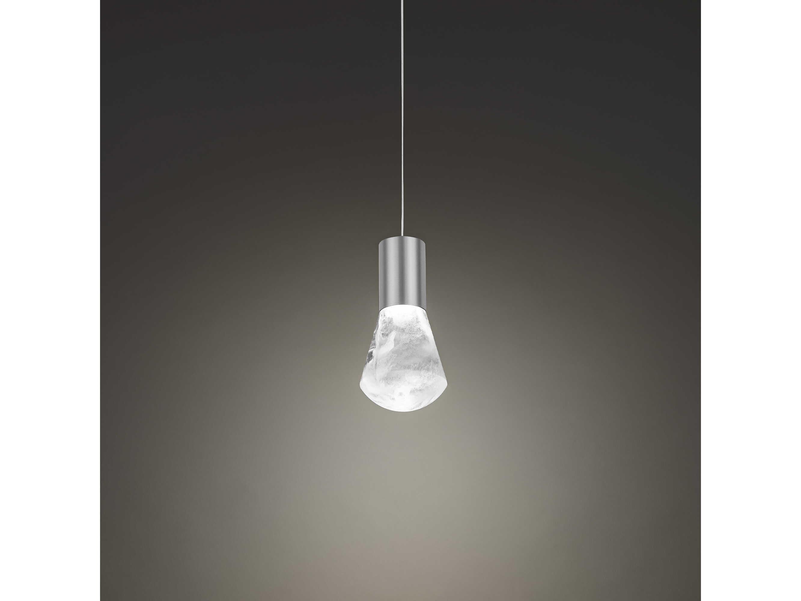 Modern Forms Plum 1-Light Satin Nickel LED Mini Pendant