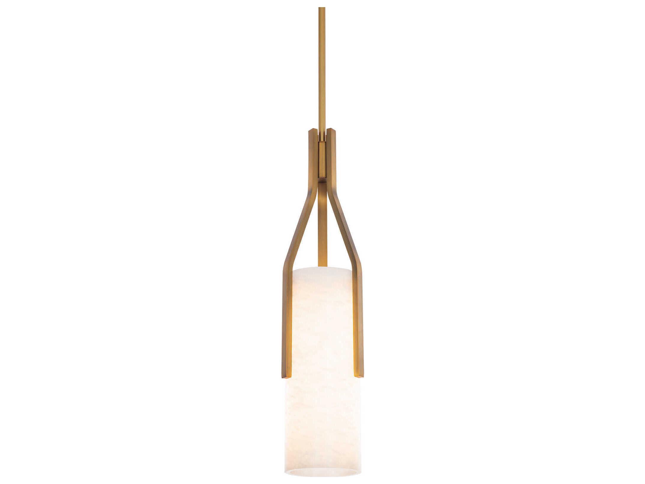 Modern Forms Firenze 1-Light Aged Brass LED Cylinder Mini Pendant