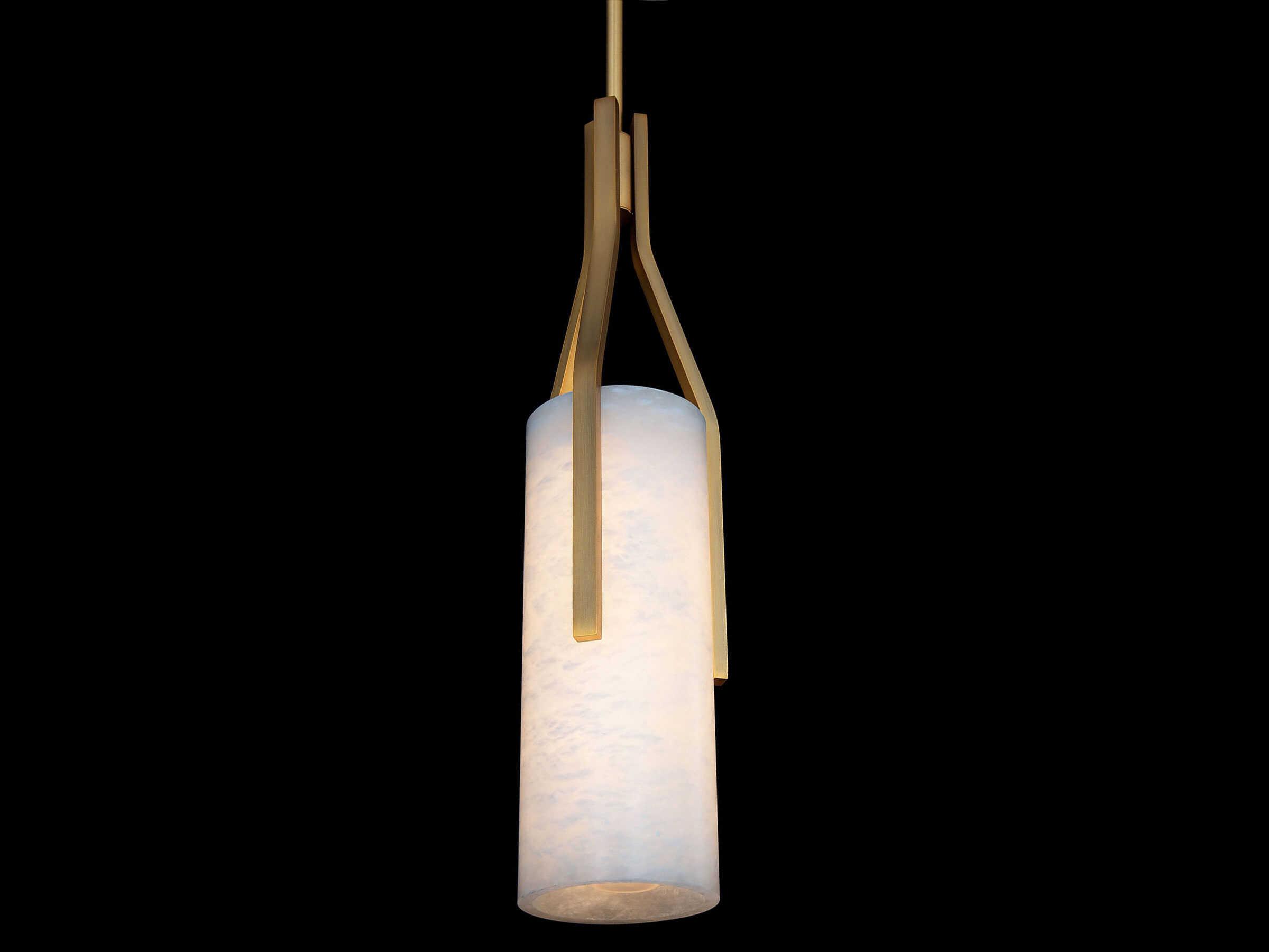 Modern Forms Firenze 1-Light Aged Brass LED Cylinder Mini Pendant