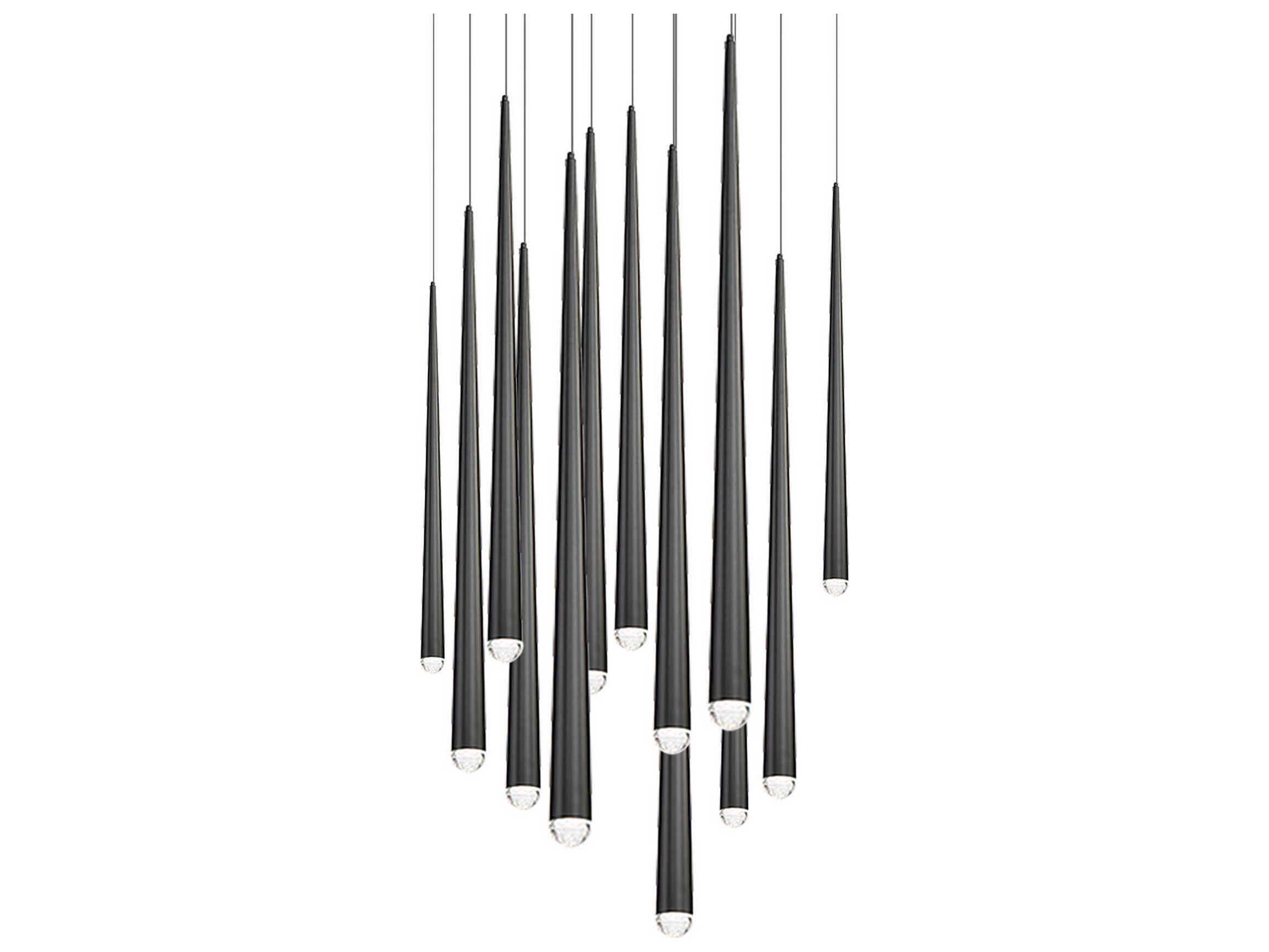 Modern Forms Cascade 13-Light Black Linear Pendant