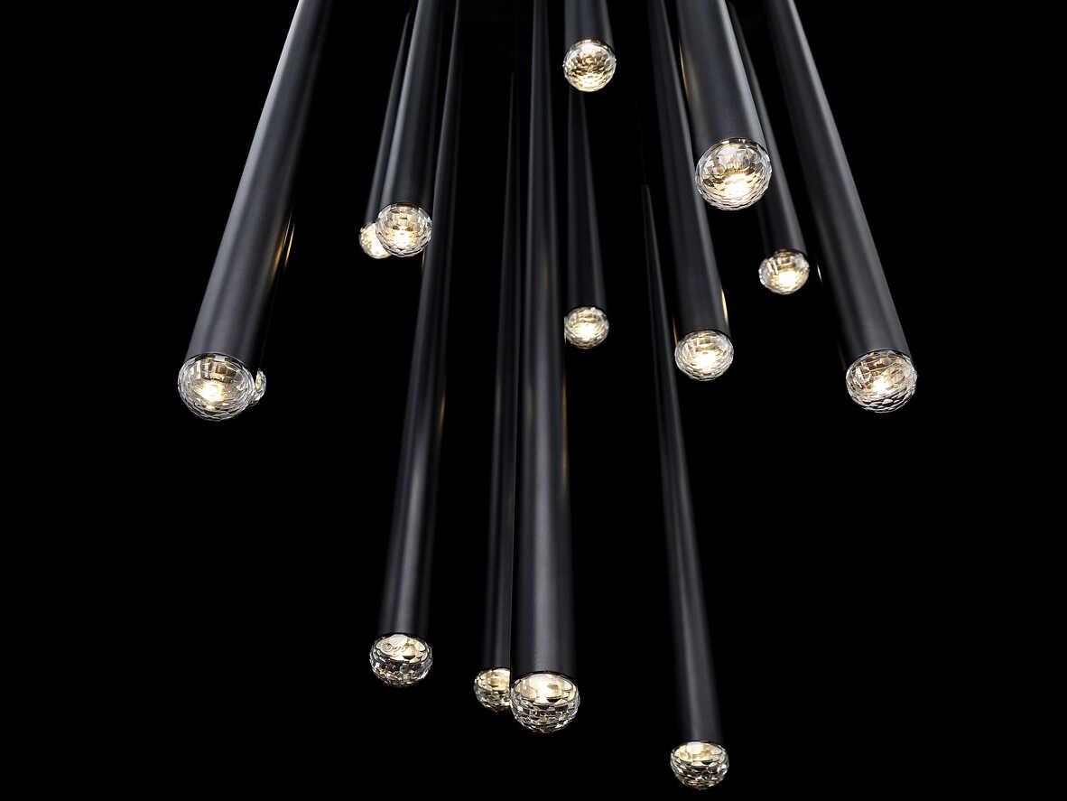 Modern Forms Cascade 15-Light Black Crystal LED Pendant