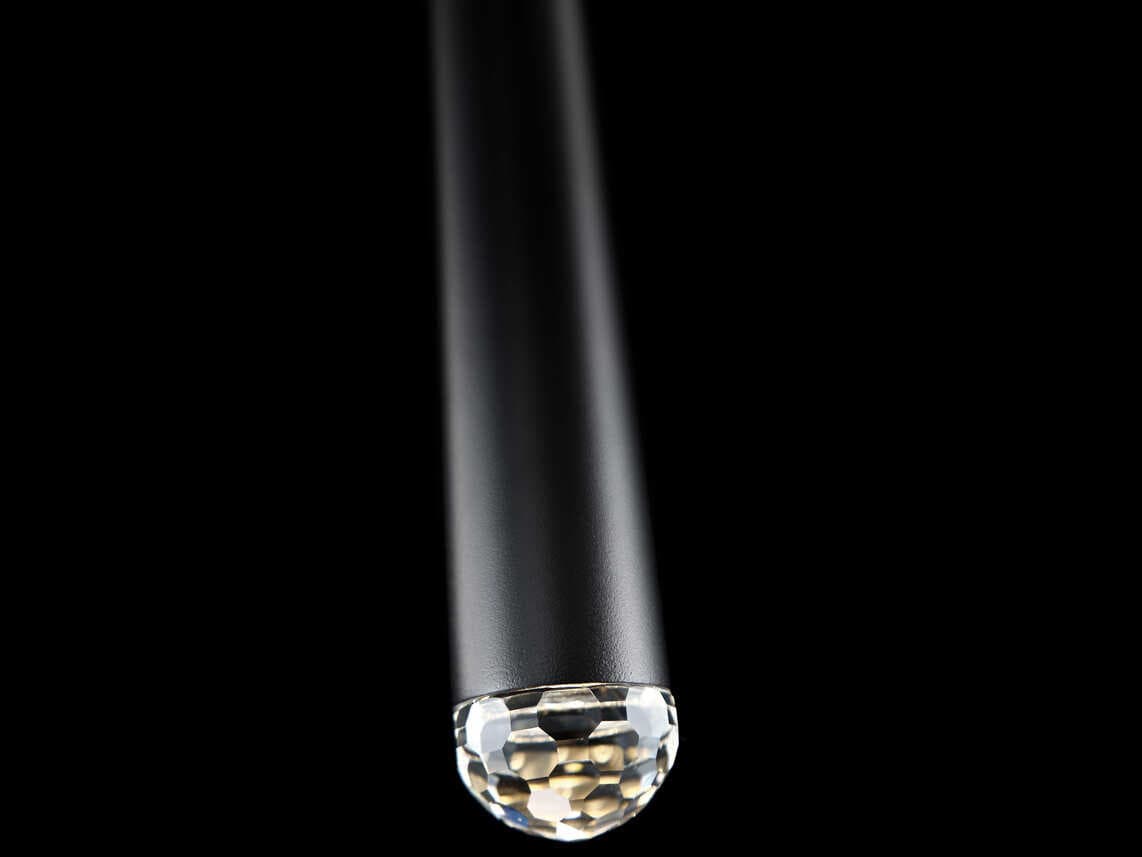 Modern Forms Cascade 1-Light Black Crystal LED Mini Pendant