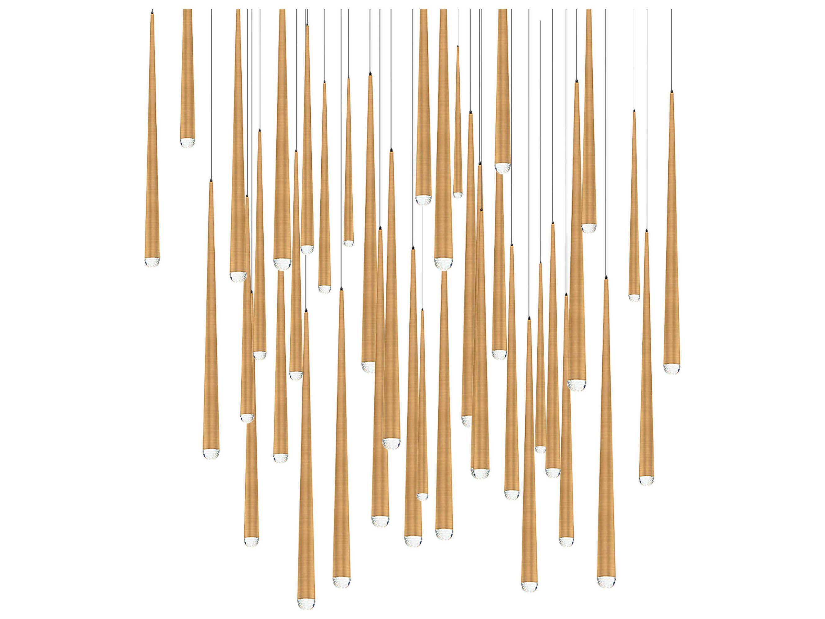Modern Forms Cascade 41-Light Aged Brass Linear Pendant