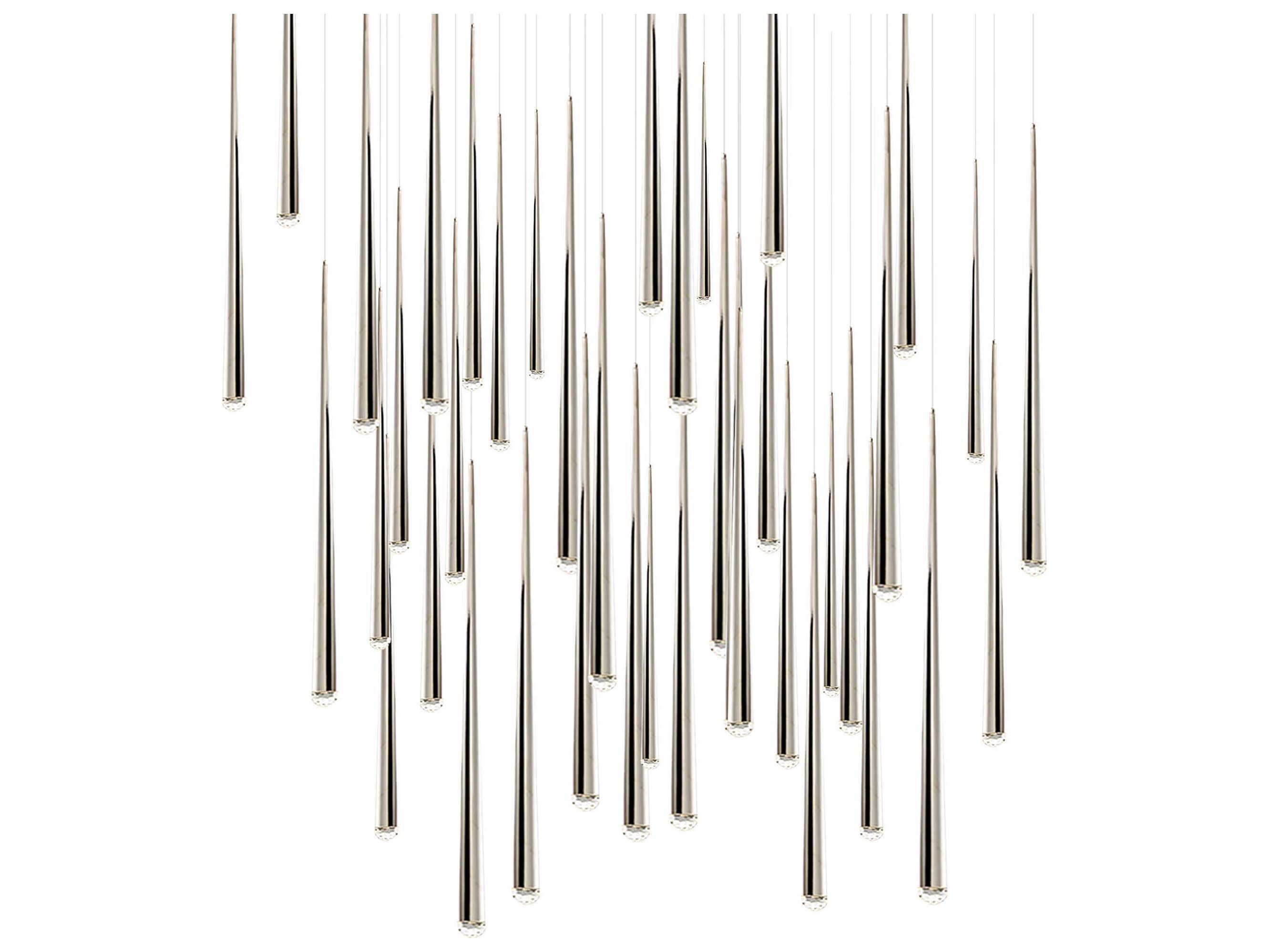 Modern Forms Cascade 41-Light Polished Nickel Linear Pendant