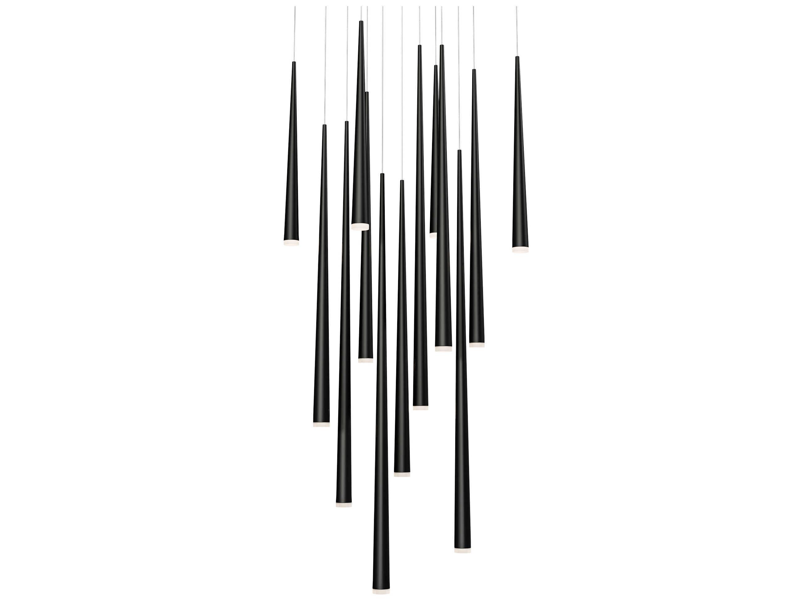 Modern Forms Cascade 13-Light Black Linear Pendant