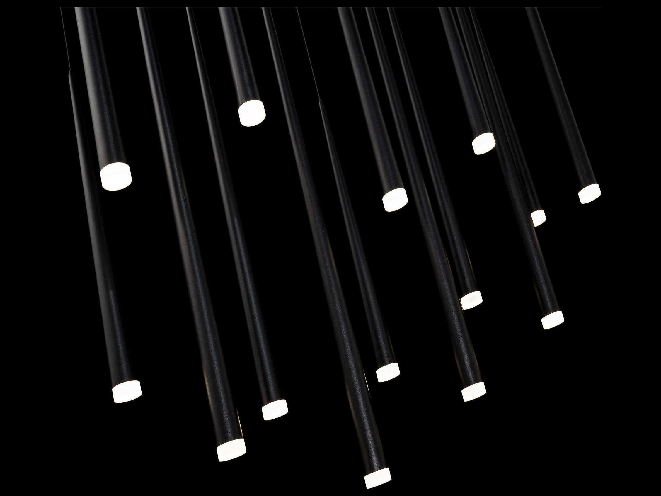 Modern Forms Cascade 14-Light Black Linear Island Pendant