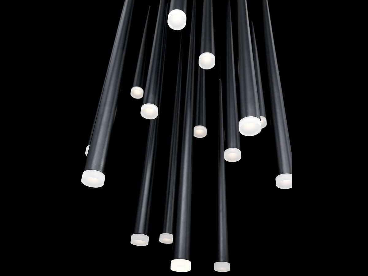 Modern Forms Cascade 15-Light Black Glass LED Pendant
