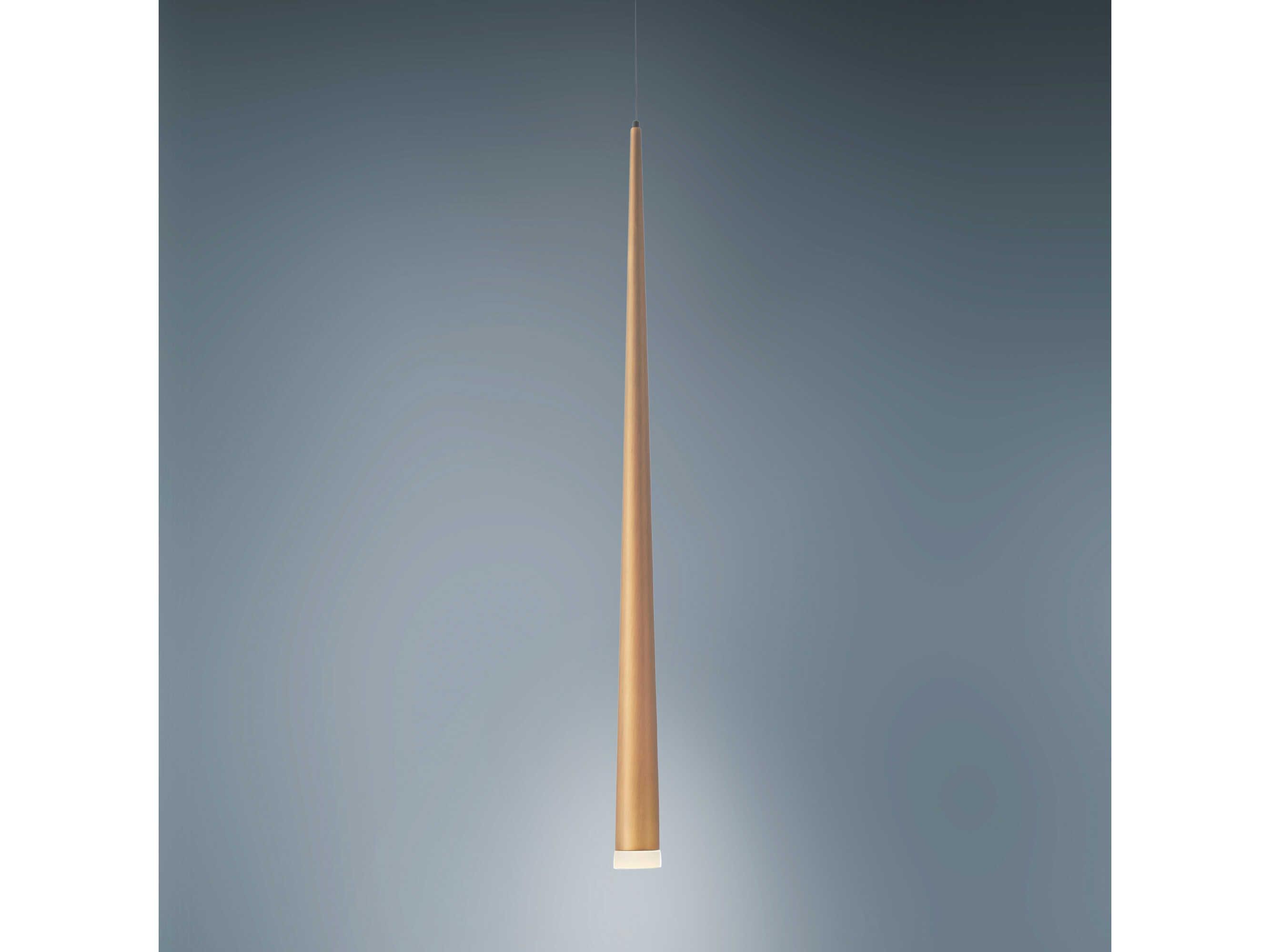 Modern Forms Cascade 1-Light Aged Brass Glass LED Mini Pendant