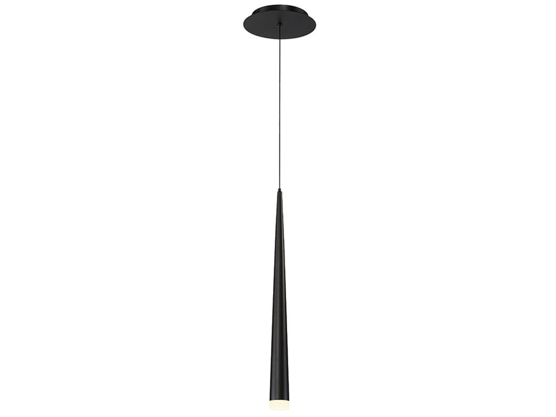 Modern Forms Cascade 1-Light Black Glass LED Mini Pendant