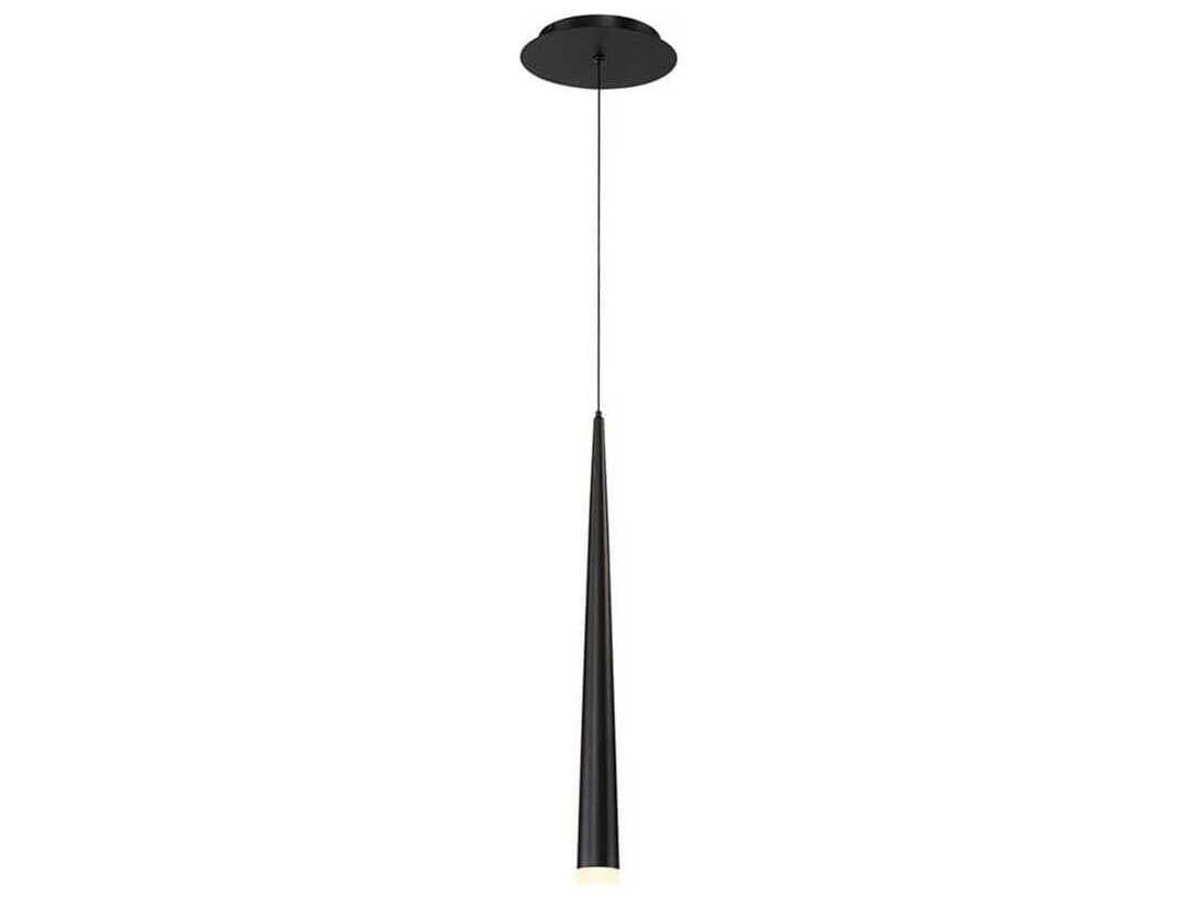 Modern Forms Cascade 1-Light Black Glass LED Mini Pendant