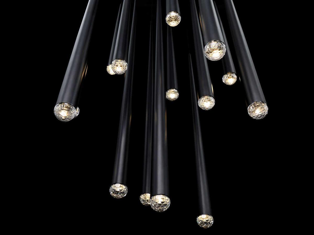 Modern Forms Cascade 21-Light Black Glass LED Pendant