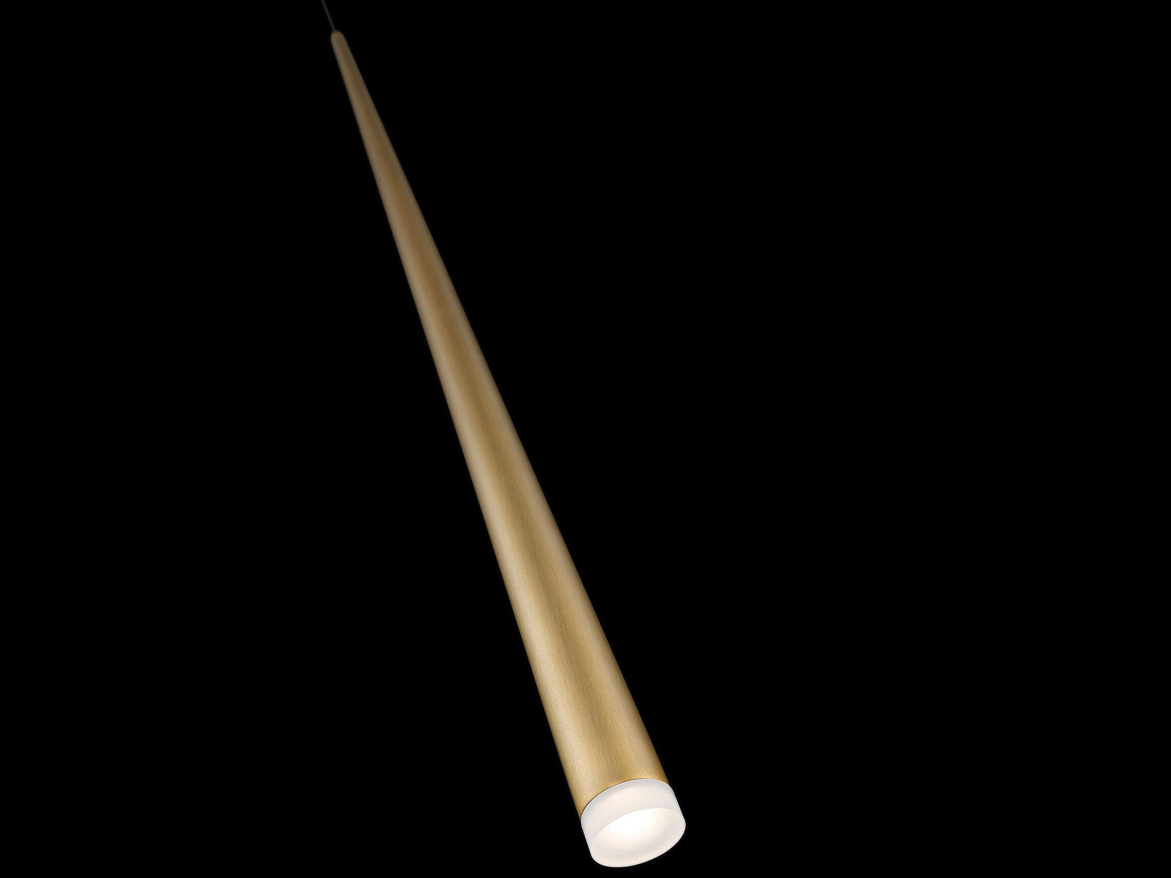 Modern Forms Cascade 1-Light Aged Brass Glass LED Mini Pendant