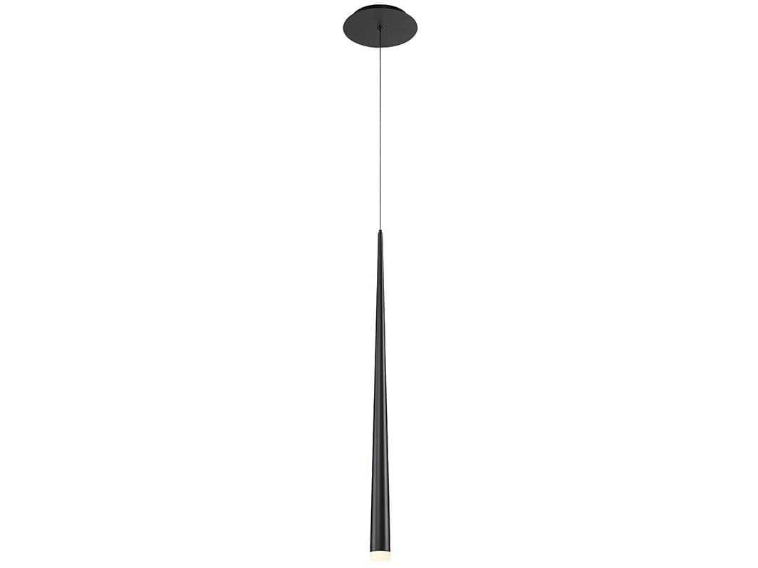 Modern Forms Cascade 1-Light Black Glass LED Mini Pendant