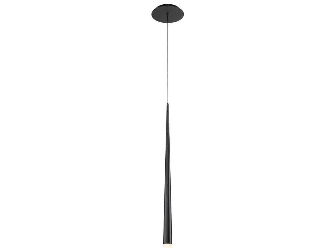 Modern Forms Cascade 1-Light Black Glass LED Mini Pendant