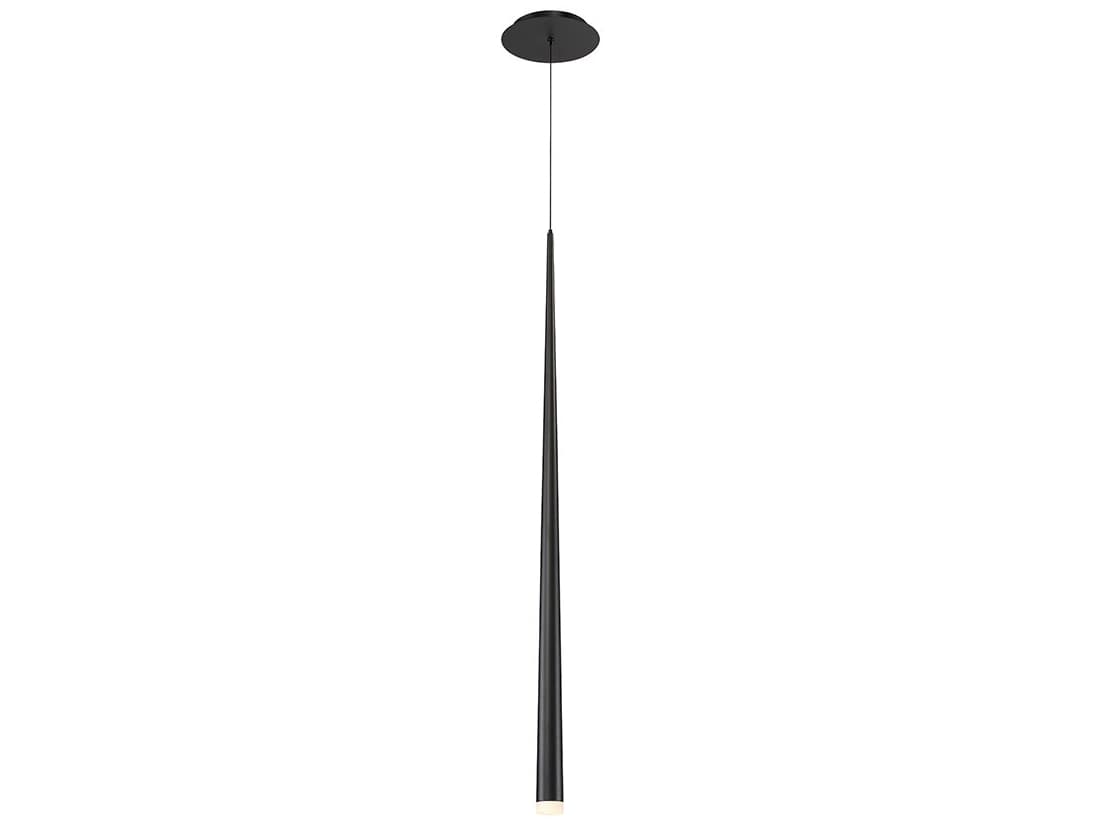 Modern Forms Cascade 1-Light Black Glass LED Mini Pendant