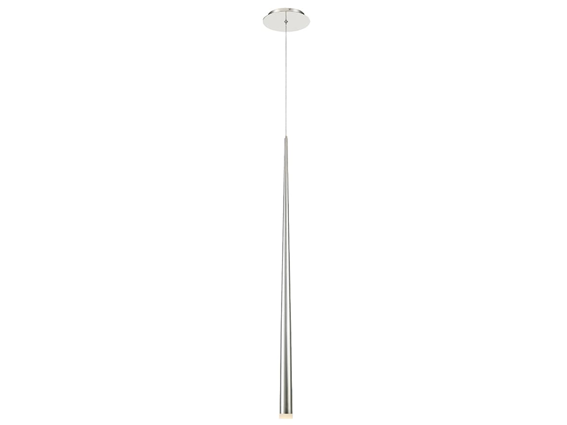 Modern Forms Cascade 1-Light Polished Nickel Glass LED Mini Pendant