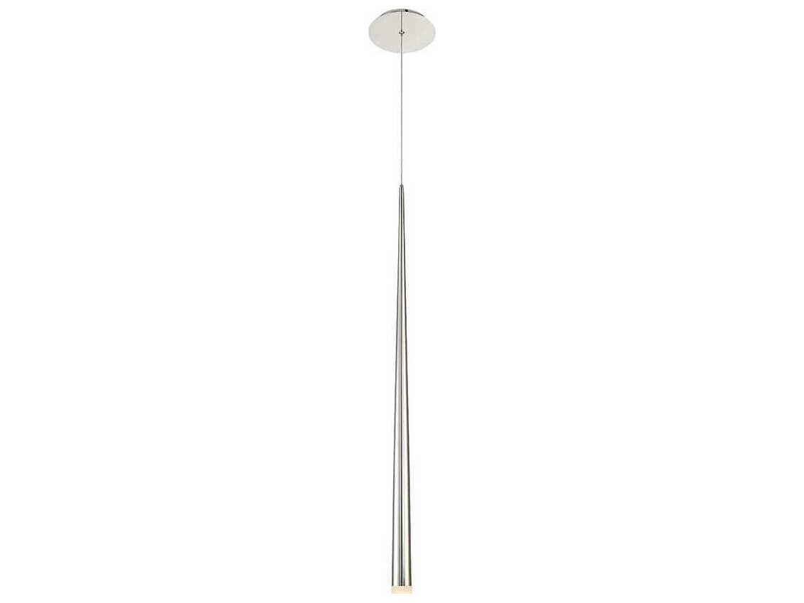 Modern Forms Cascade 1-Light Polished Nickel Glass LED Mini Pendant
