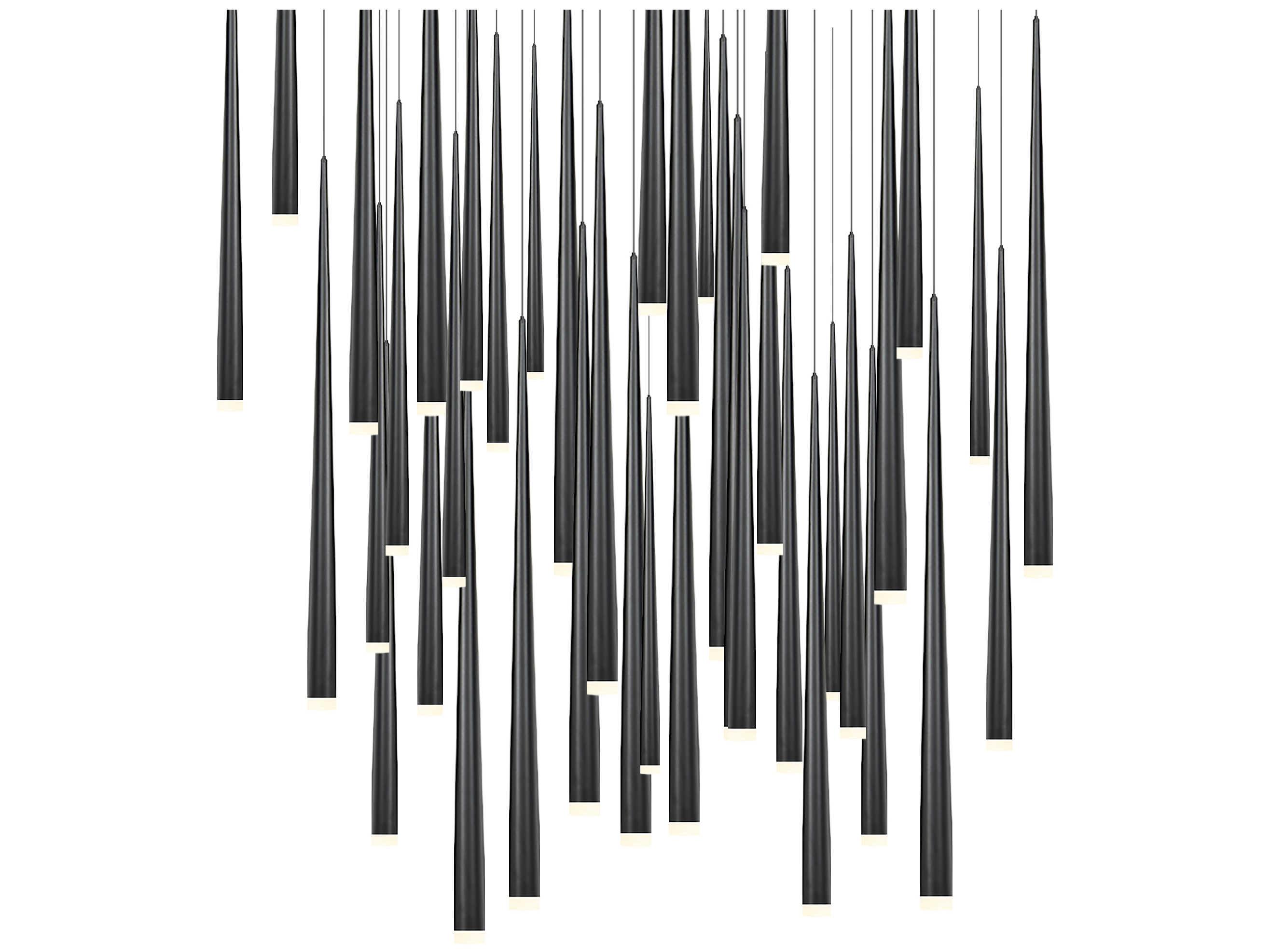 Modern Forms Cascade 41-Light Black Linear Pendant