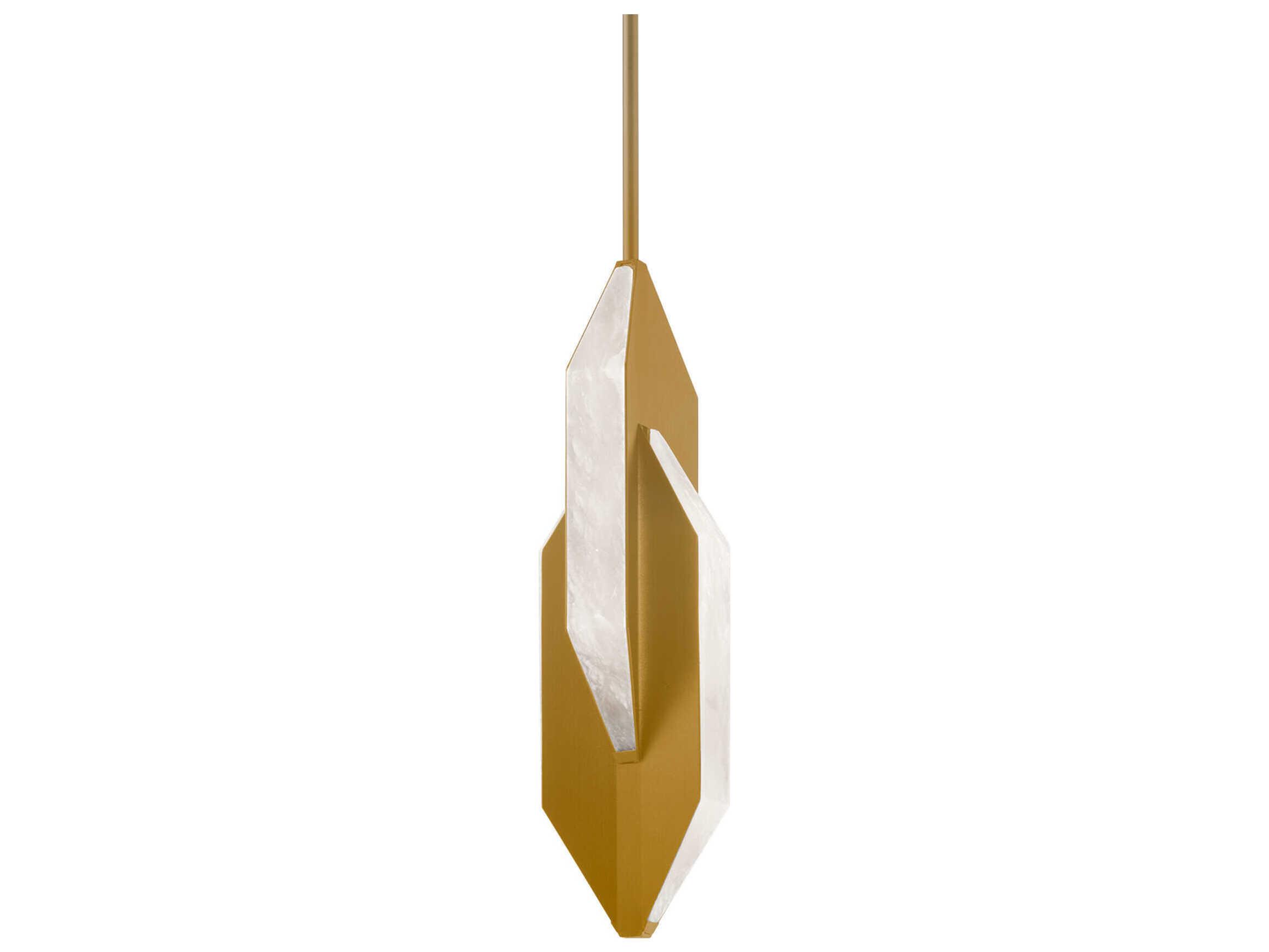 Modern Forms Azure 1-Light Aged Brass Mini Pendant