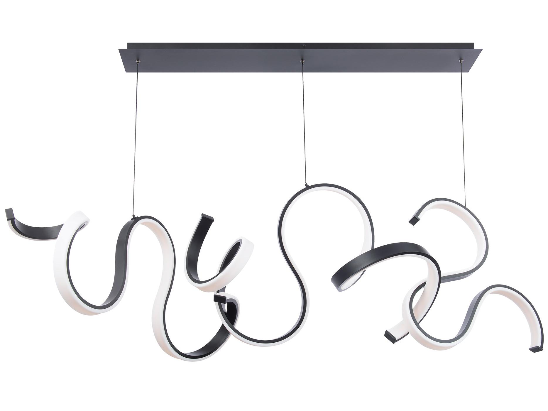 Modern Forms Tempest 1-Light Black LED Linear Island Pendant