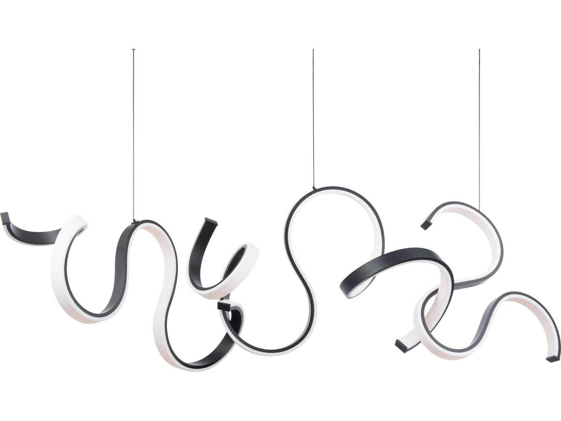 Modern Forms Tempest 1-Light Black LED Linear Island Pendant