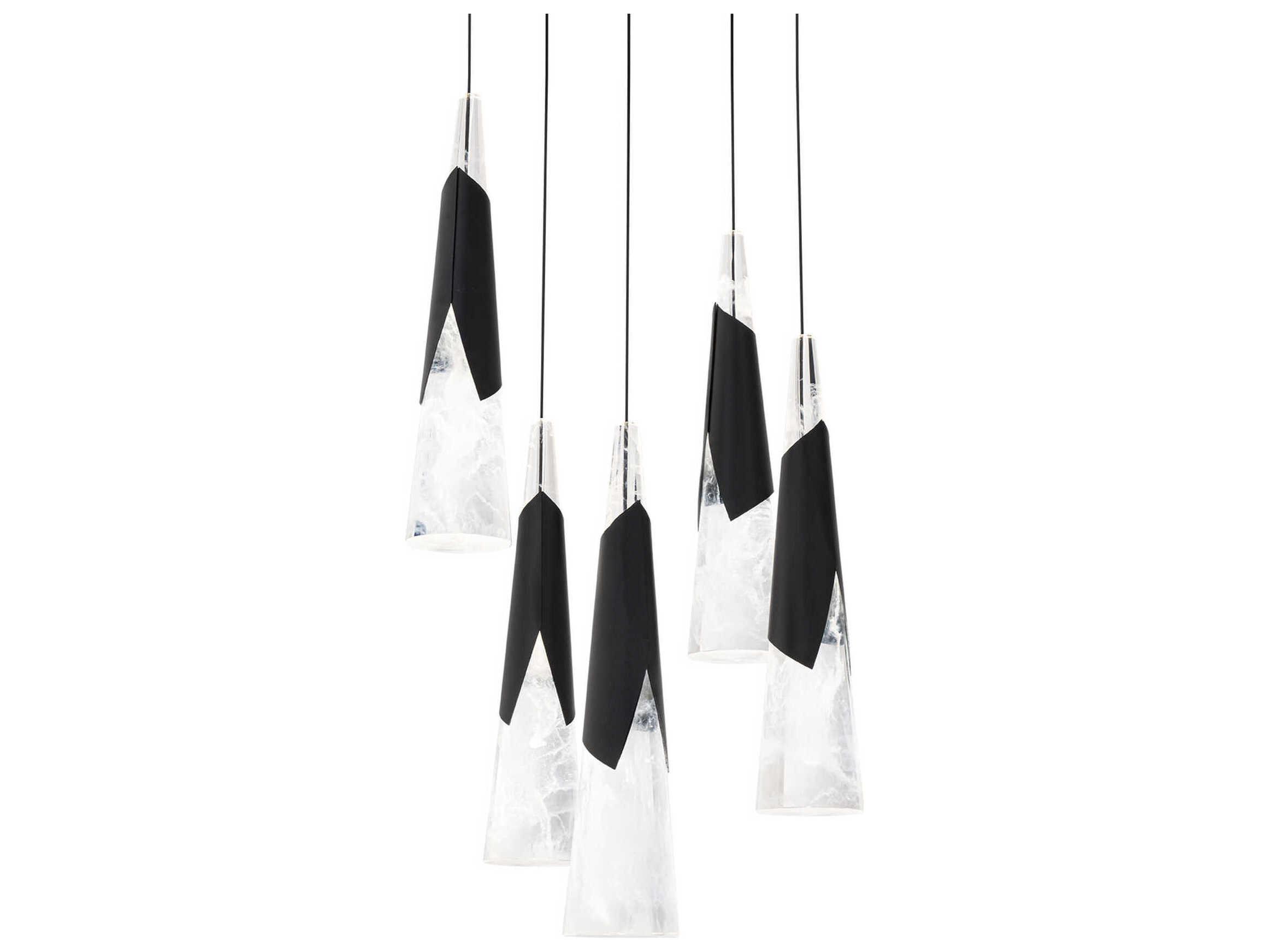 Modern Forms Kilt 5-Light Black Pendant