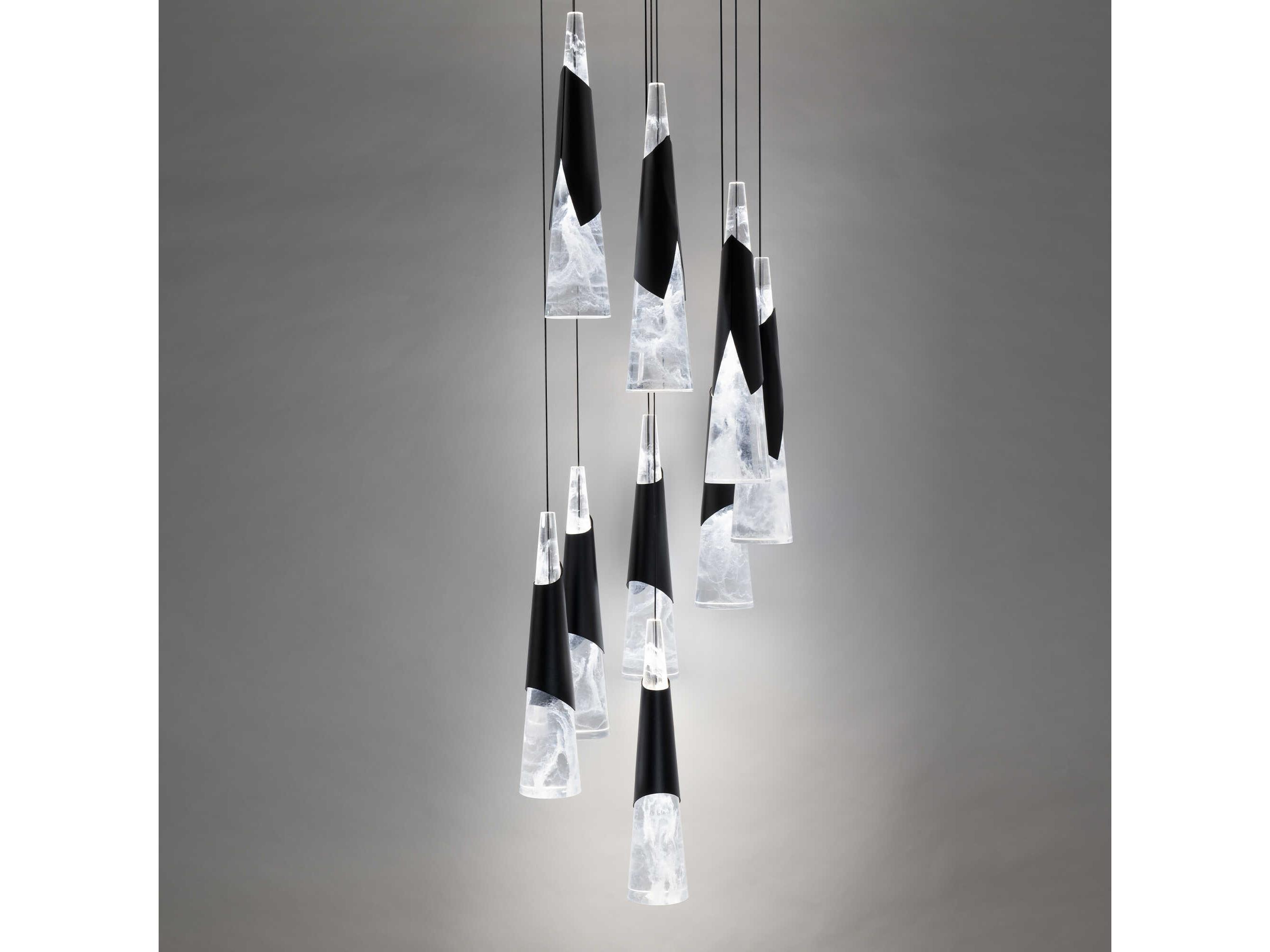 Modern Forms Kilt 9-Light Black Pendant