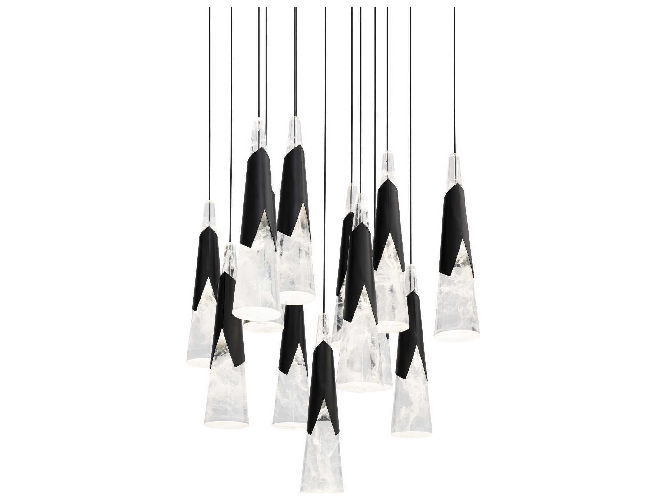 Modern Forms Kilt 13-Light Black Pendant