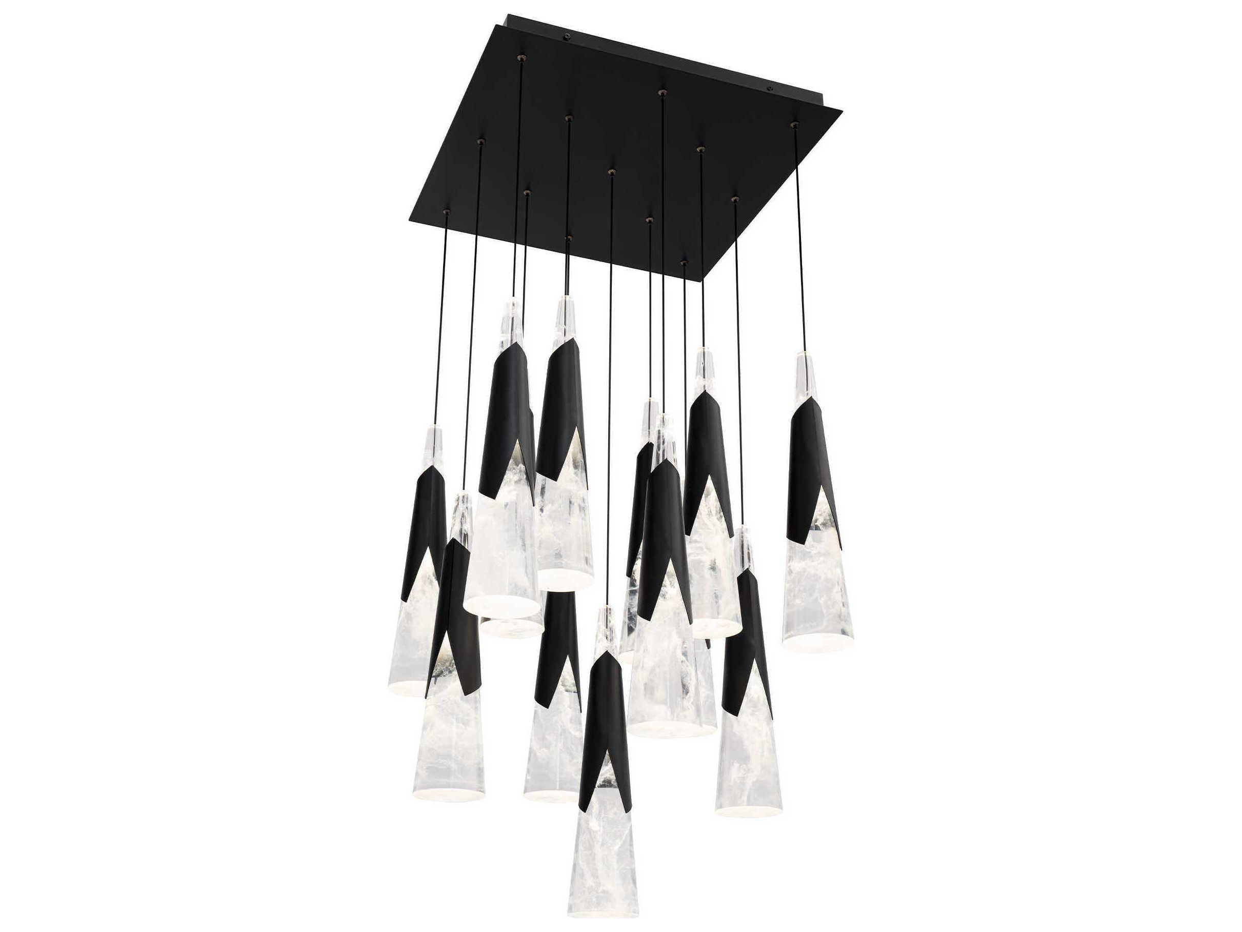 Modern Forms Kilt 13-Light Black Pendant