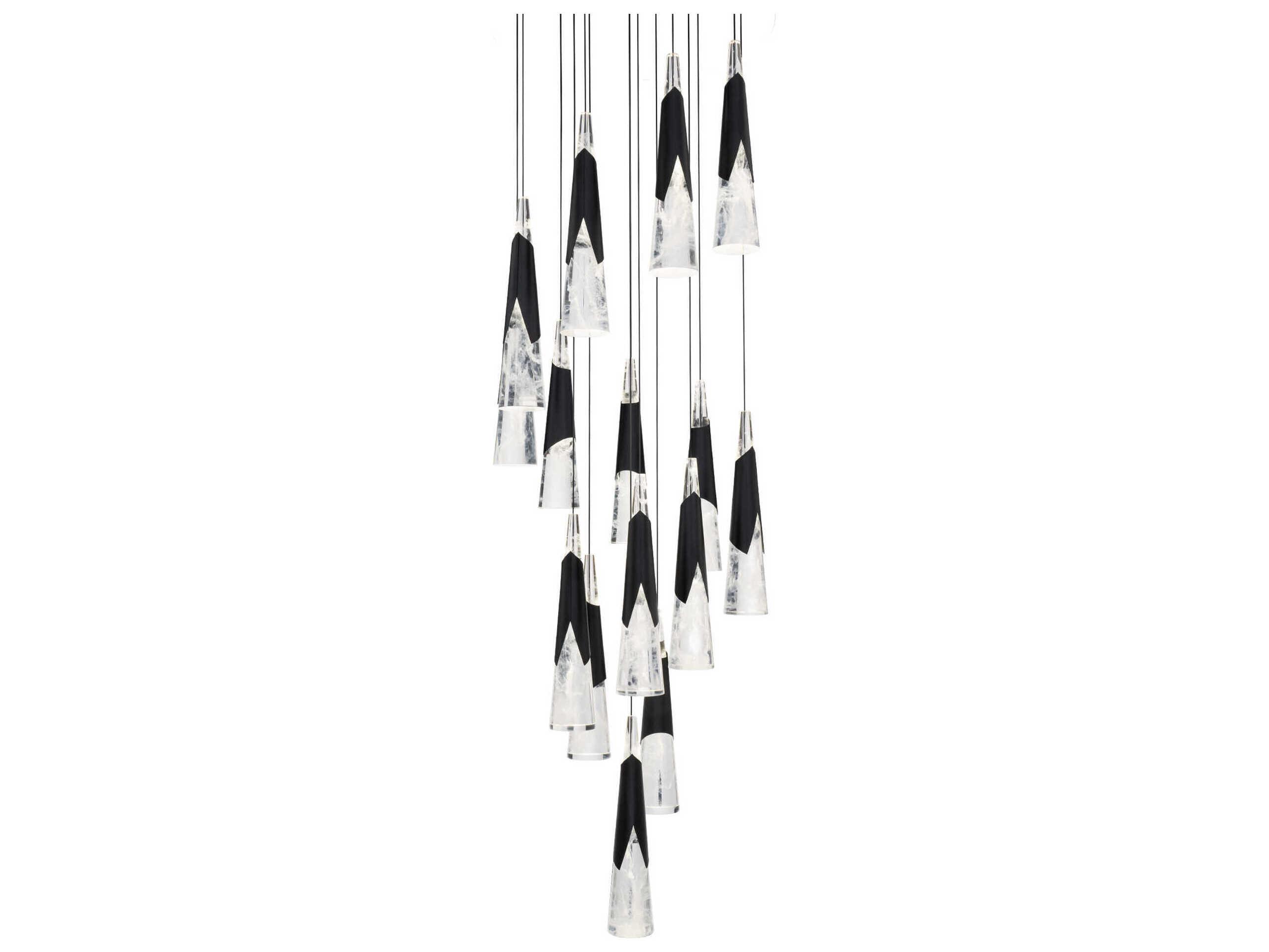Modern Forms Kilt 15-Light Black Pendant