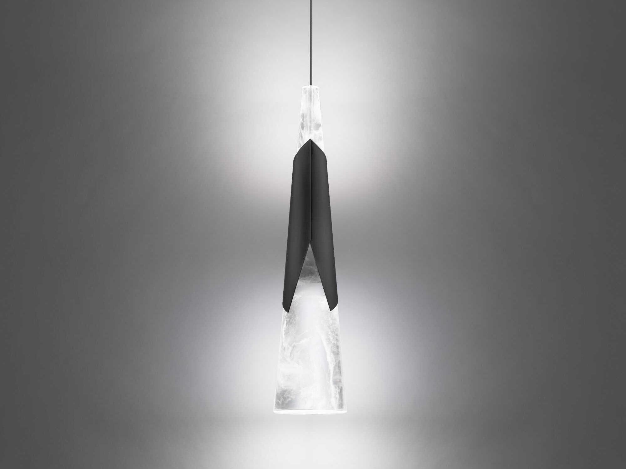 Modern Forms Kilt 1-Light Black Mini Pendant