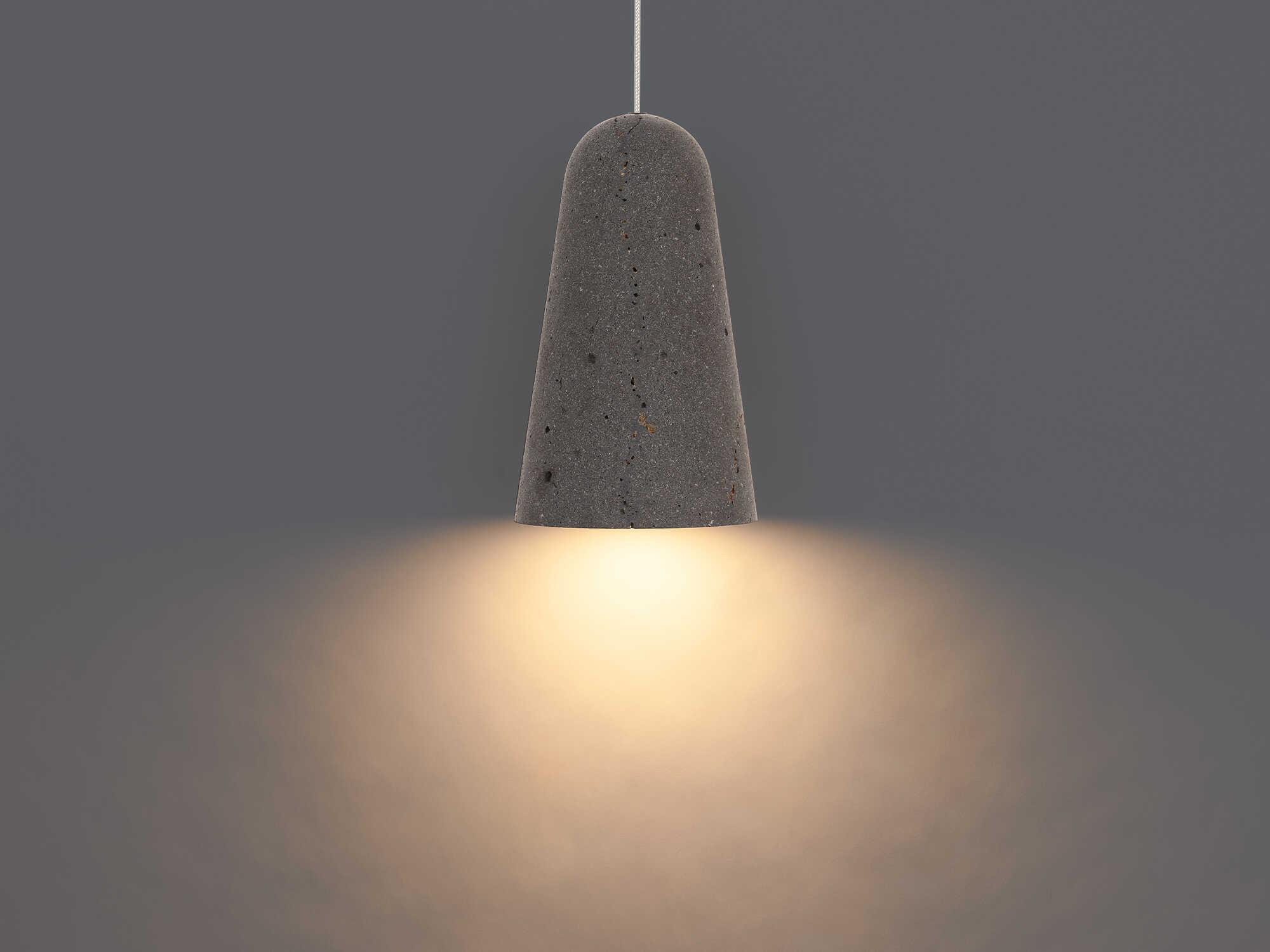 Modern Forms Pompeii 1-Light Bassalt Stone Black Mini Pendant