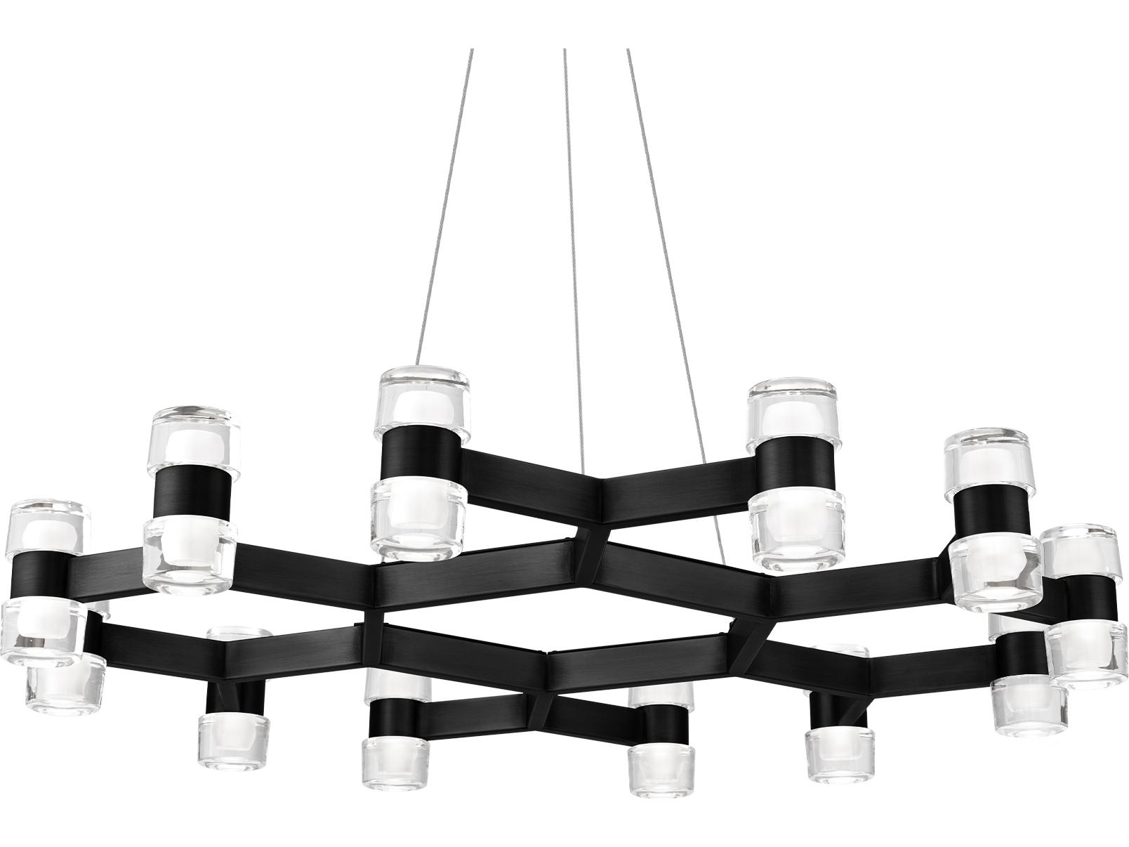 Modern Forms Dashe 24-Light Black Geometric Chandelier